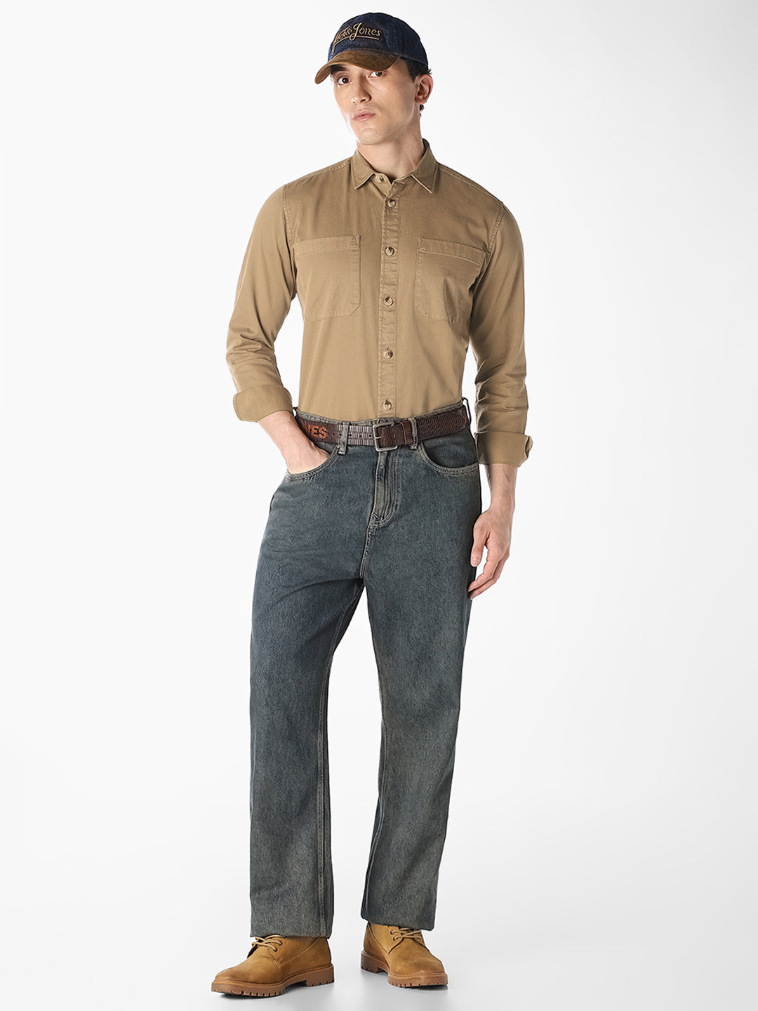 Beige Regular Fit Shirt