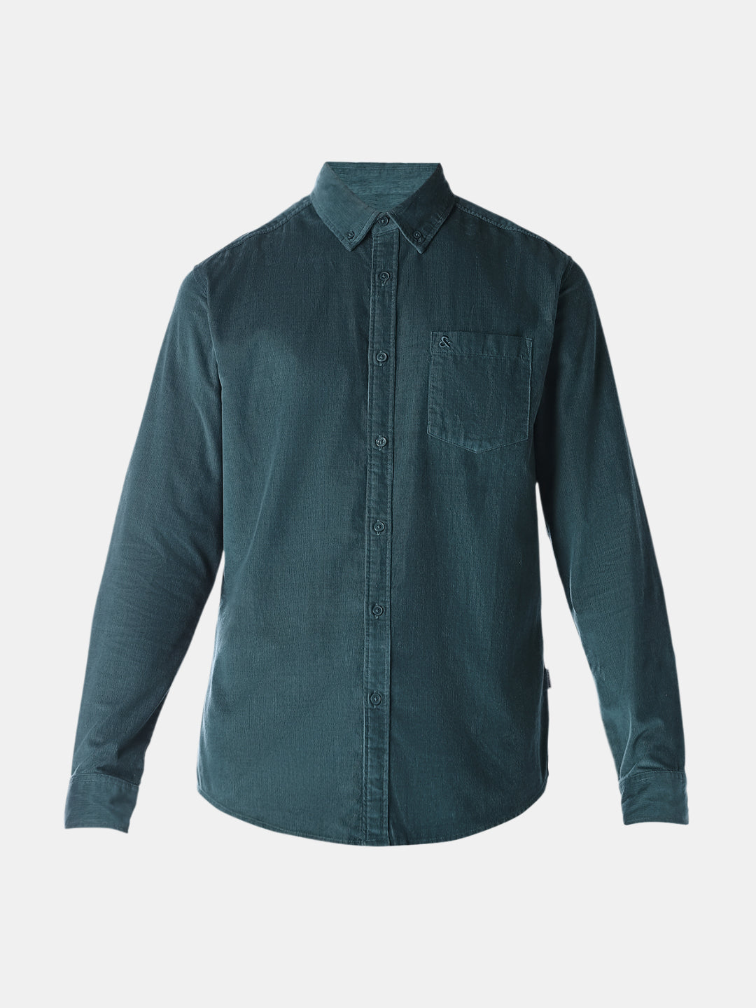 Teal Blue Cotton Shirt
