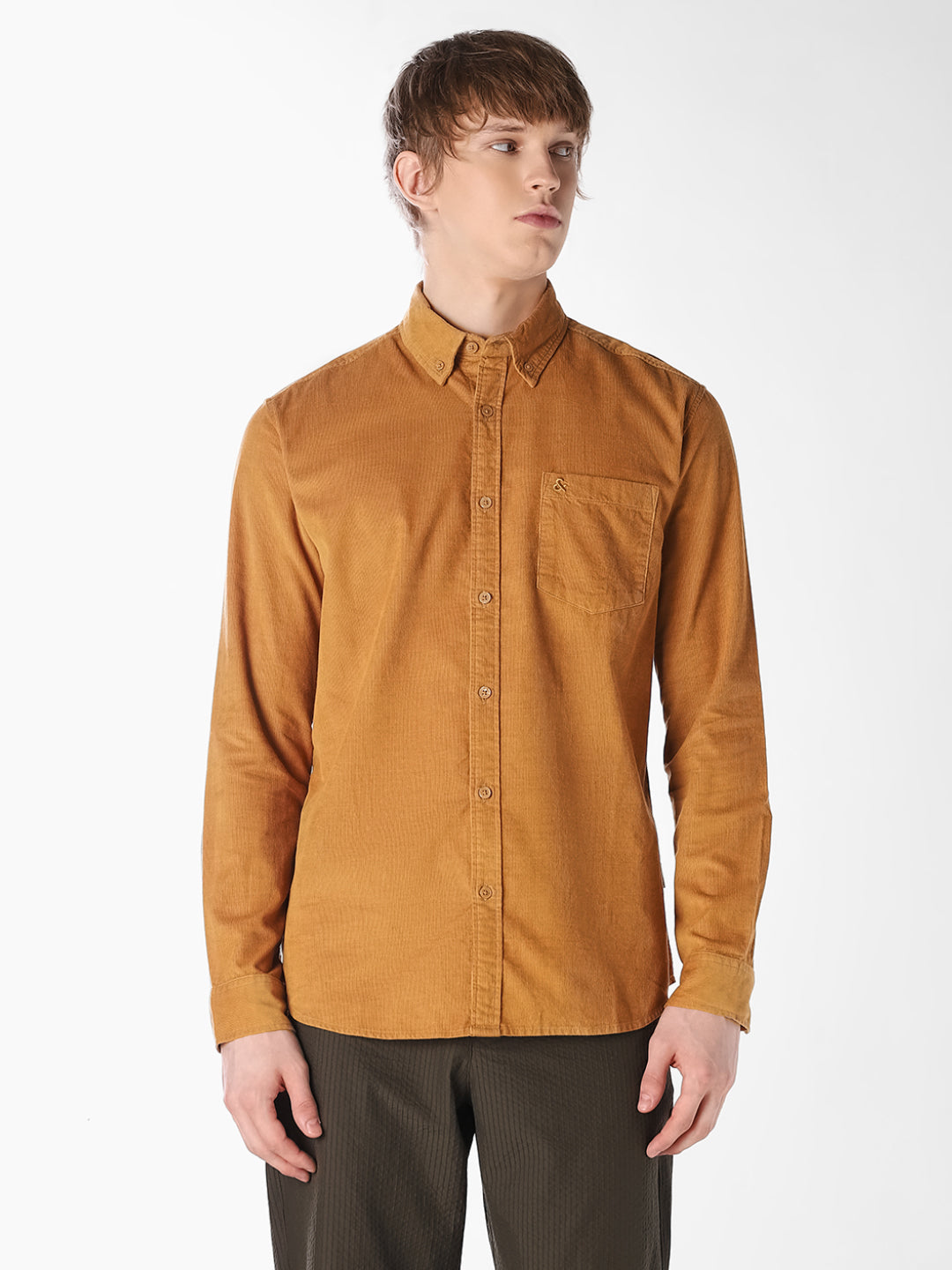 Brown Cotton Shirt