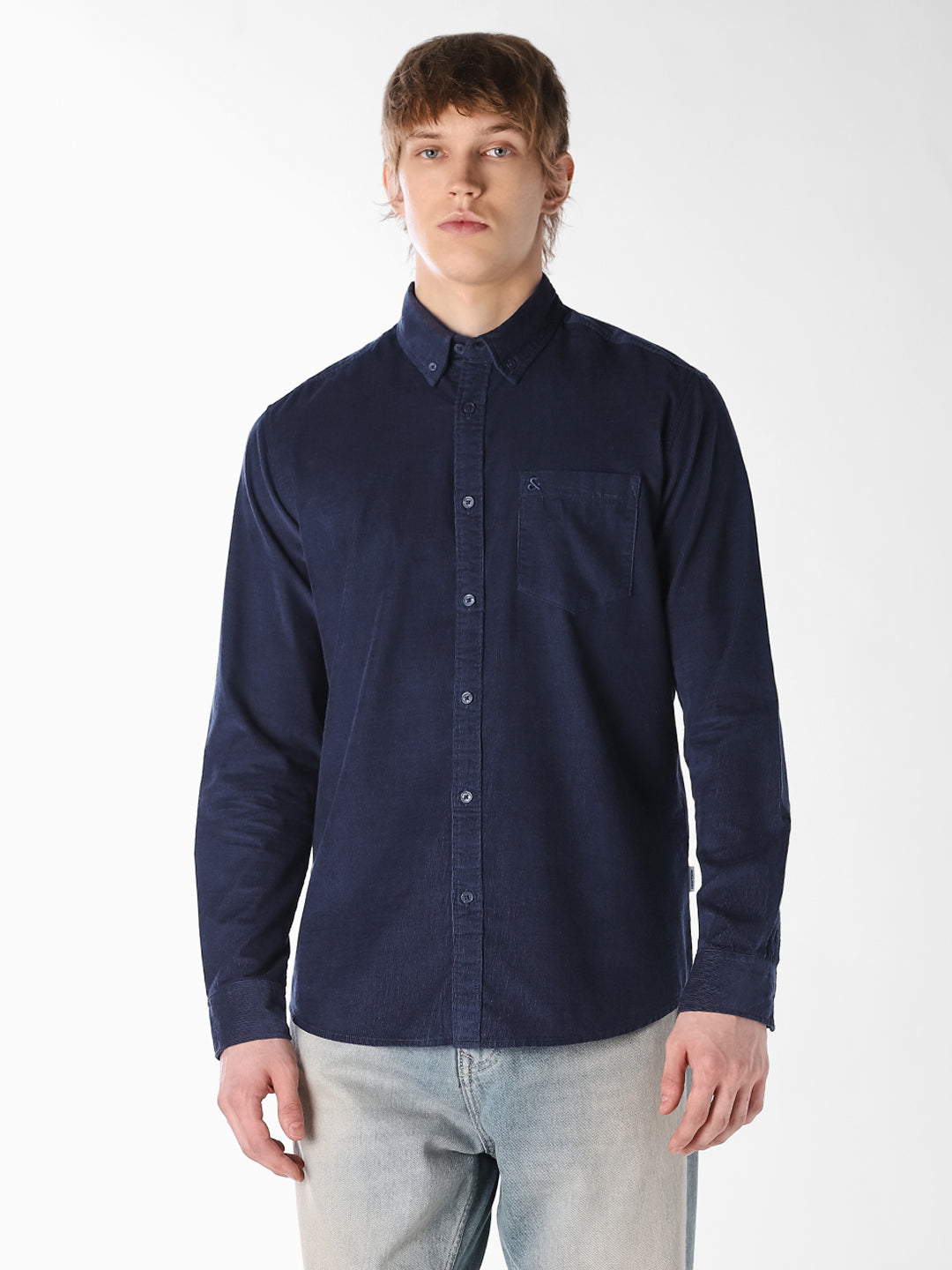 Dark Blue Cotton Shirt