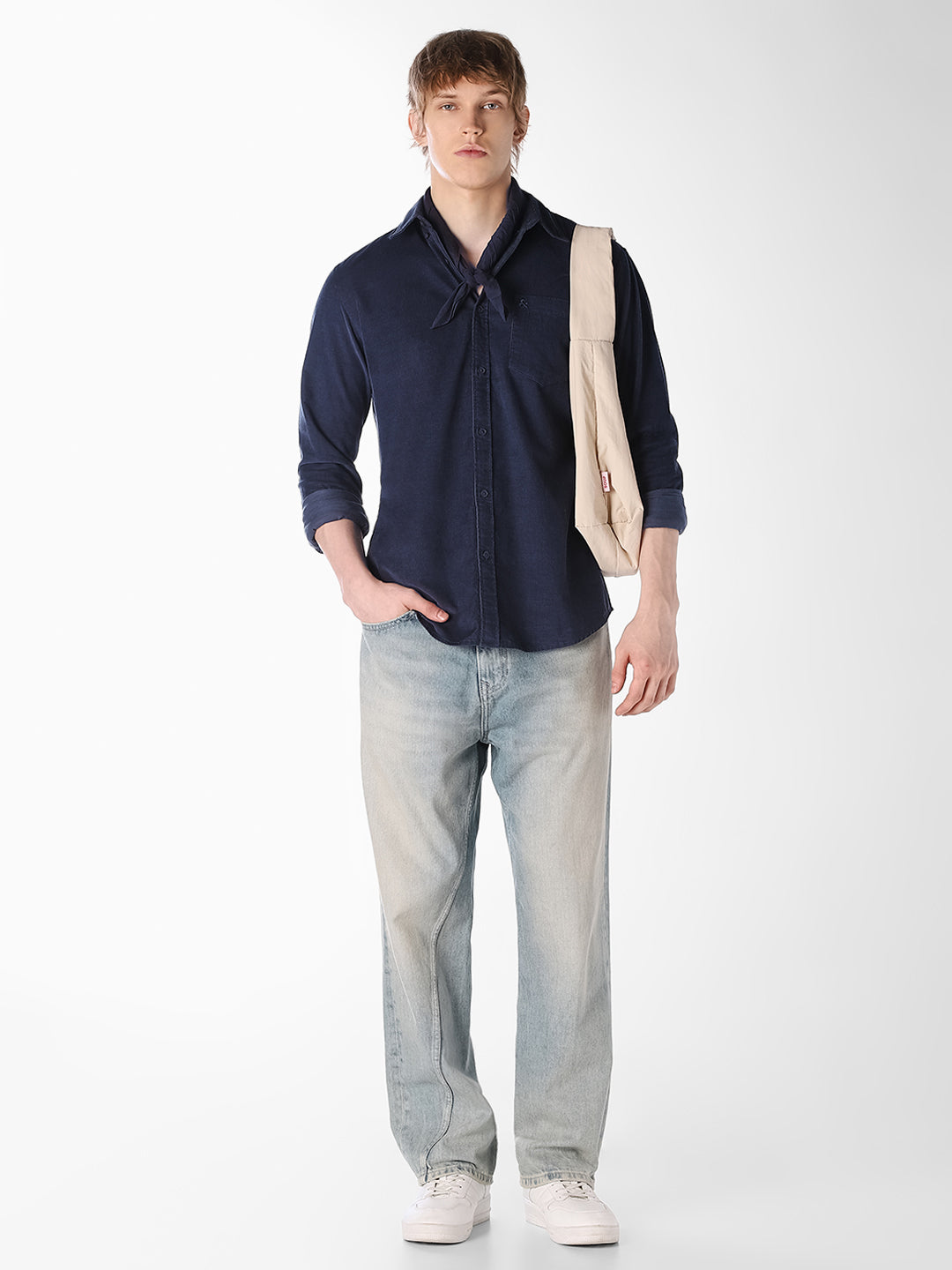 Dark Blue Cotton Shirt
