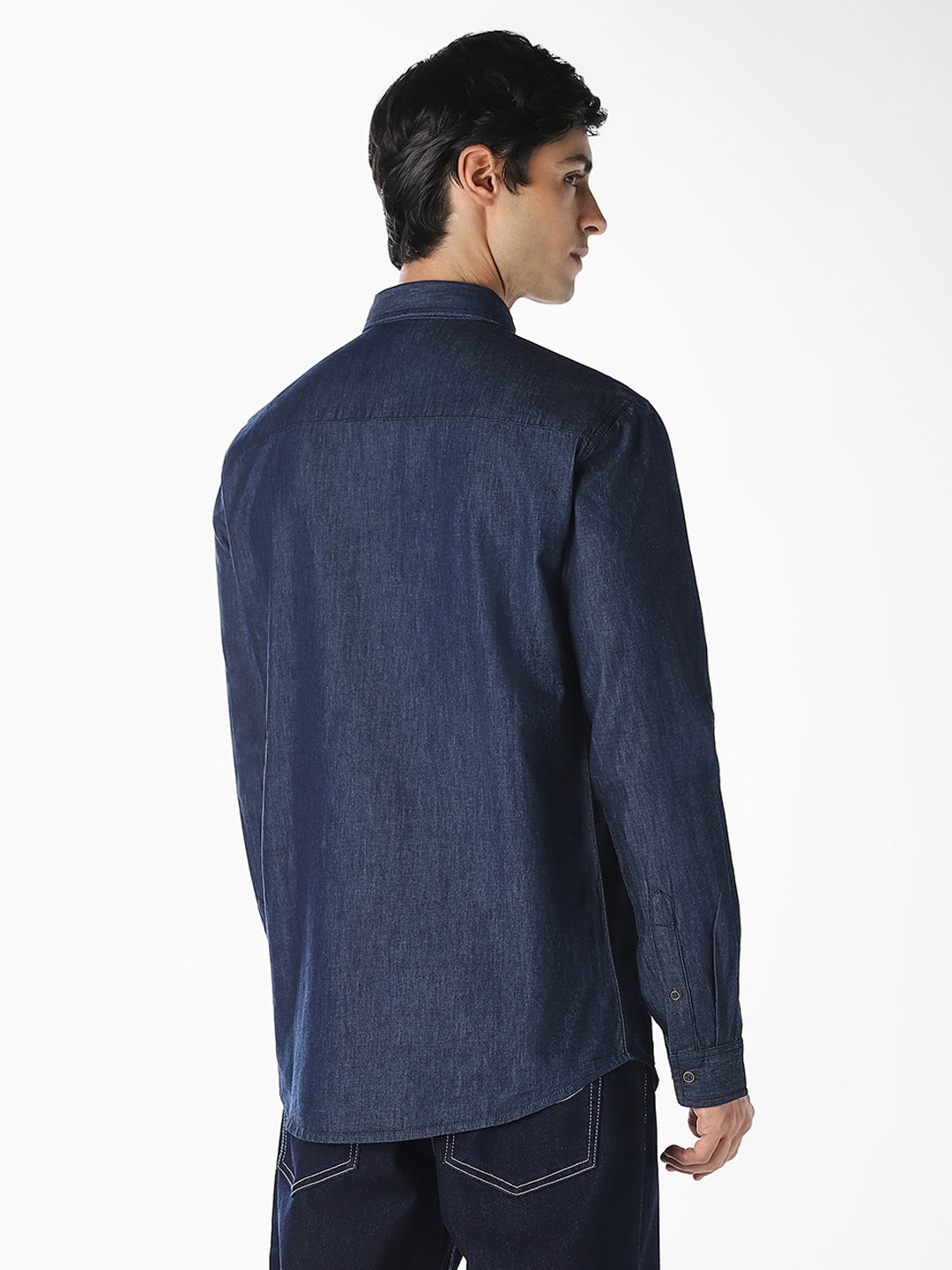 Dark Blue Denim Shirt