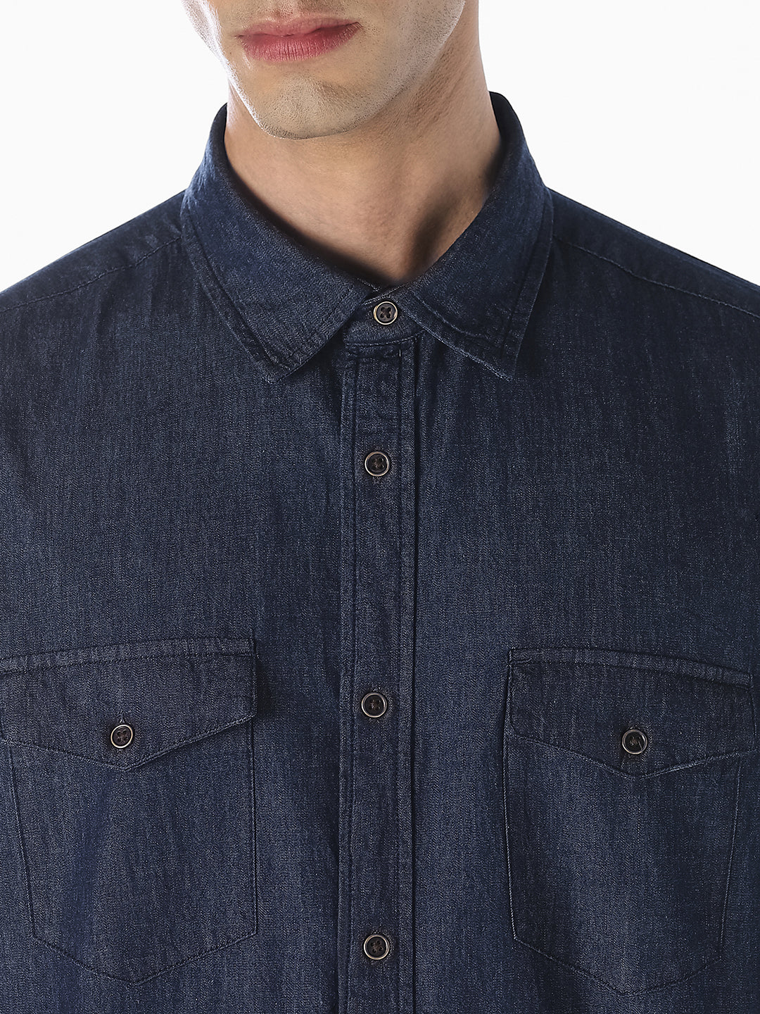 Dark Blue Denim Shirt