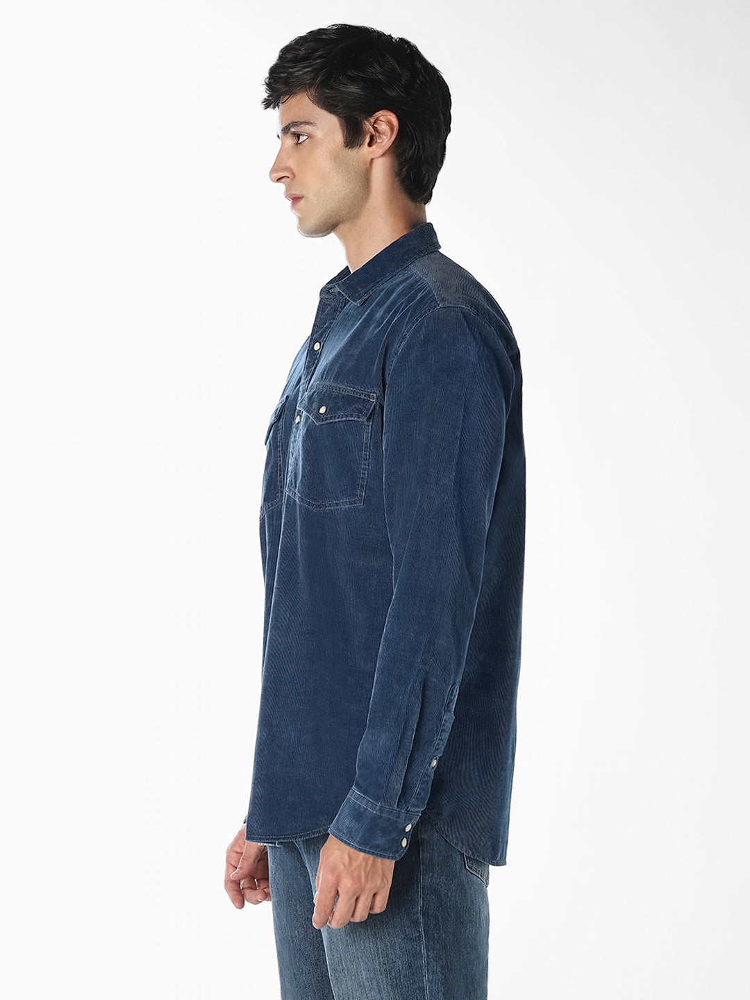 Blue Corduroy Utility Shirt