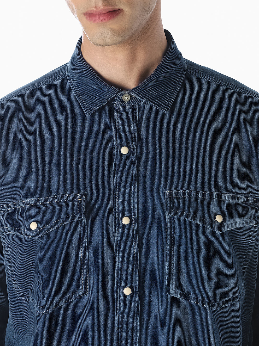 Blue Corduroy Utility Shirt