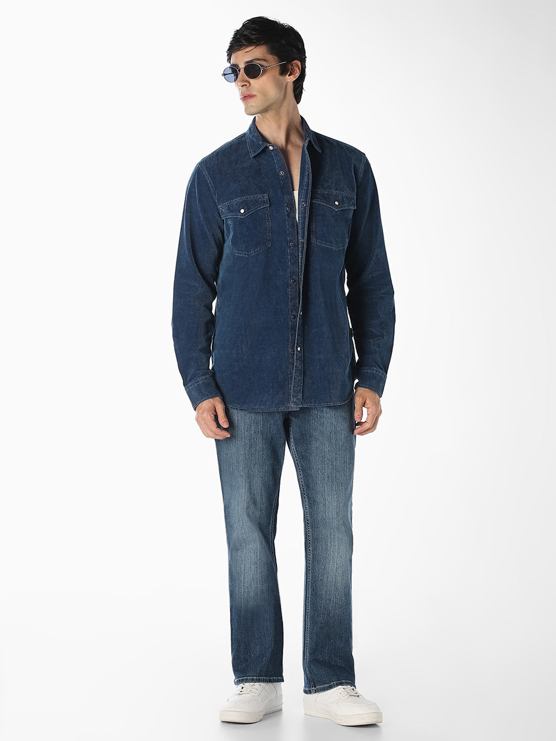 Blue Corduroy Utility Shirt