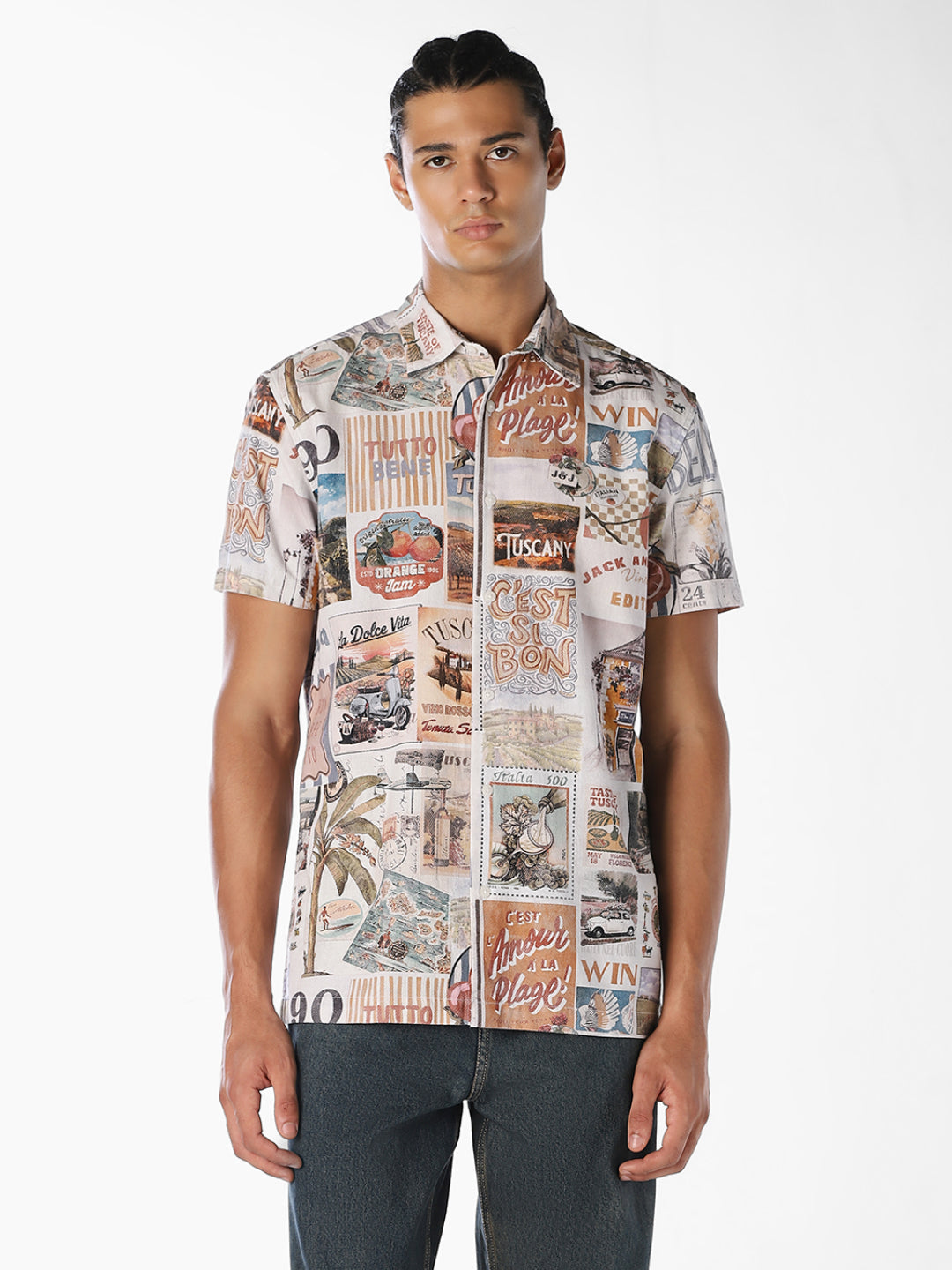 Printed Resort Collar Shirt