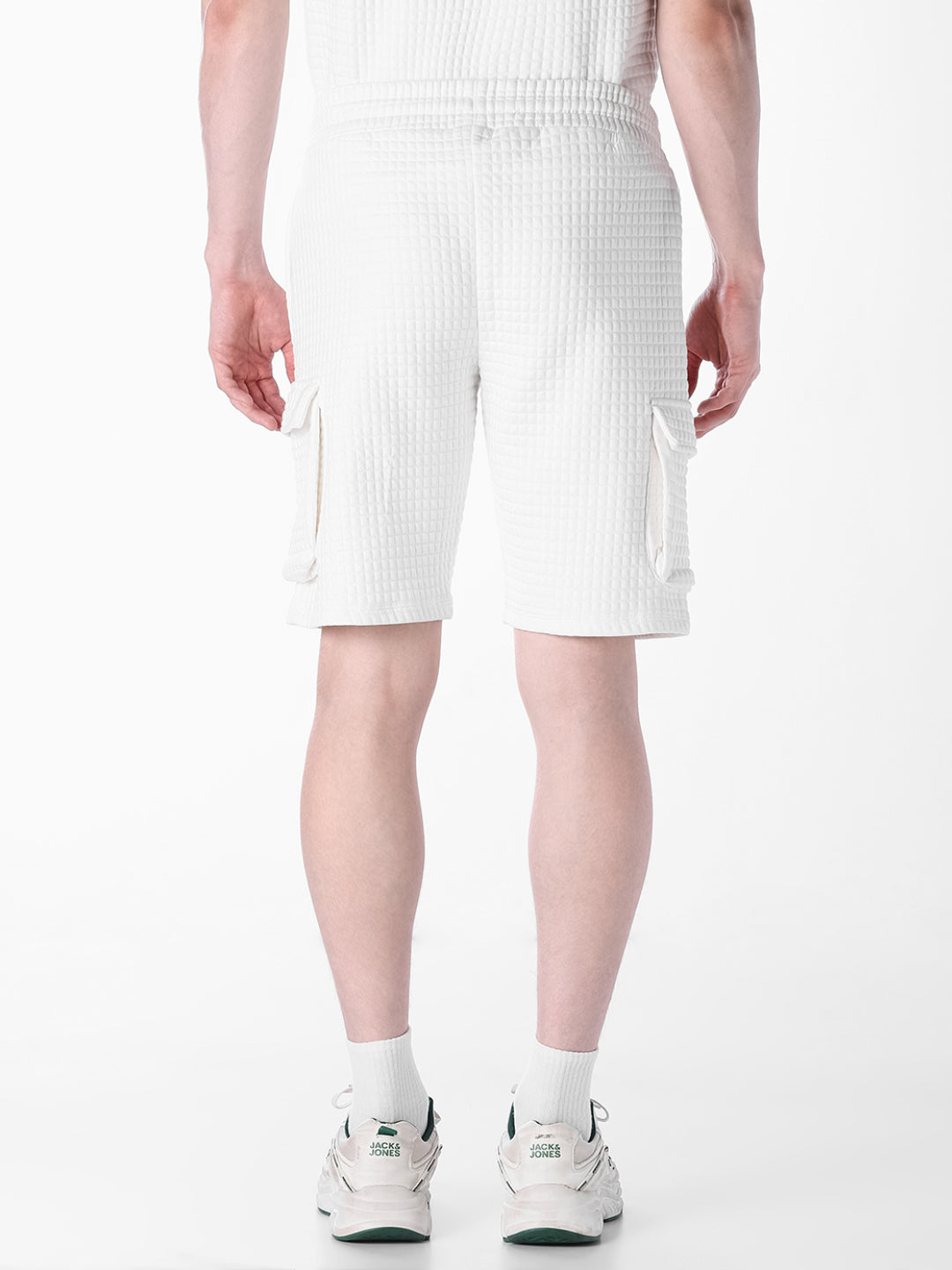 White Solid Regular Fit Sweatpants