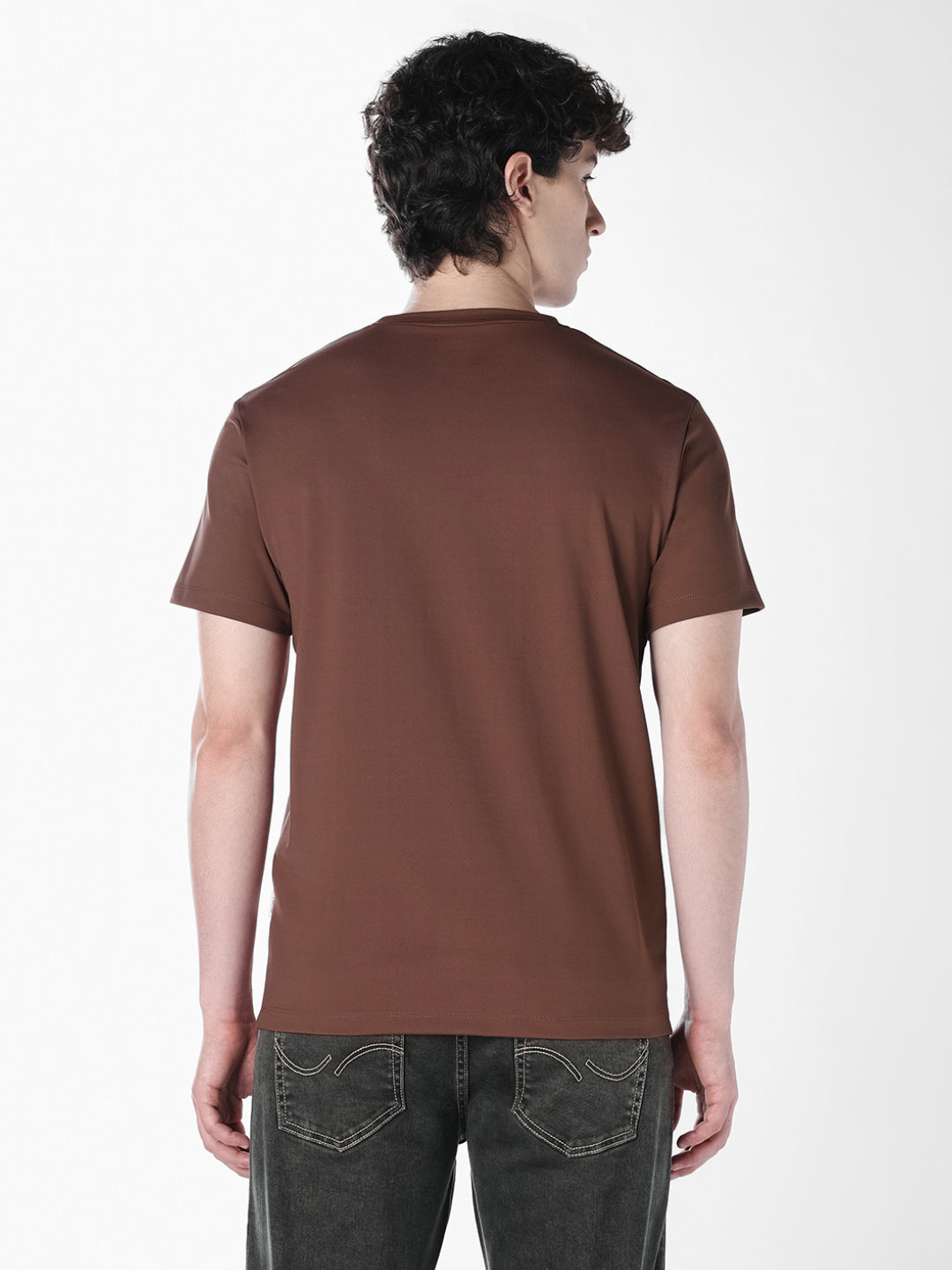 Brown Tonal Logo Print T-shirt