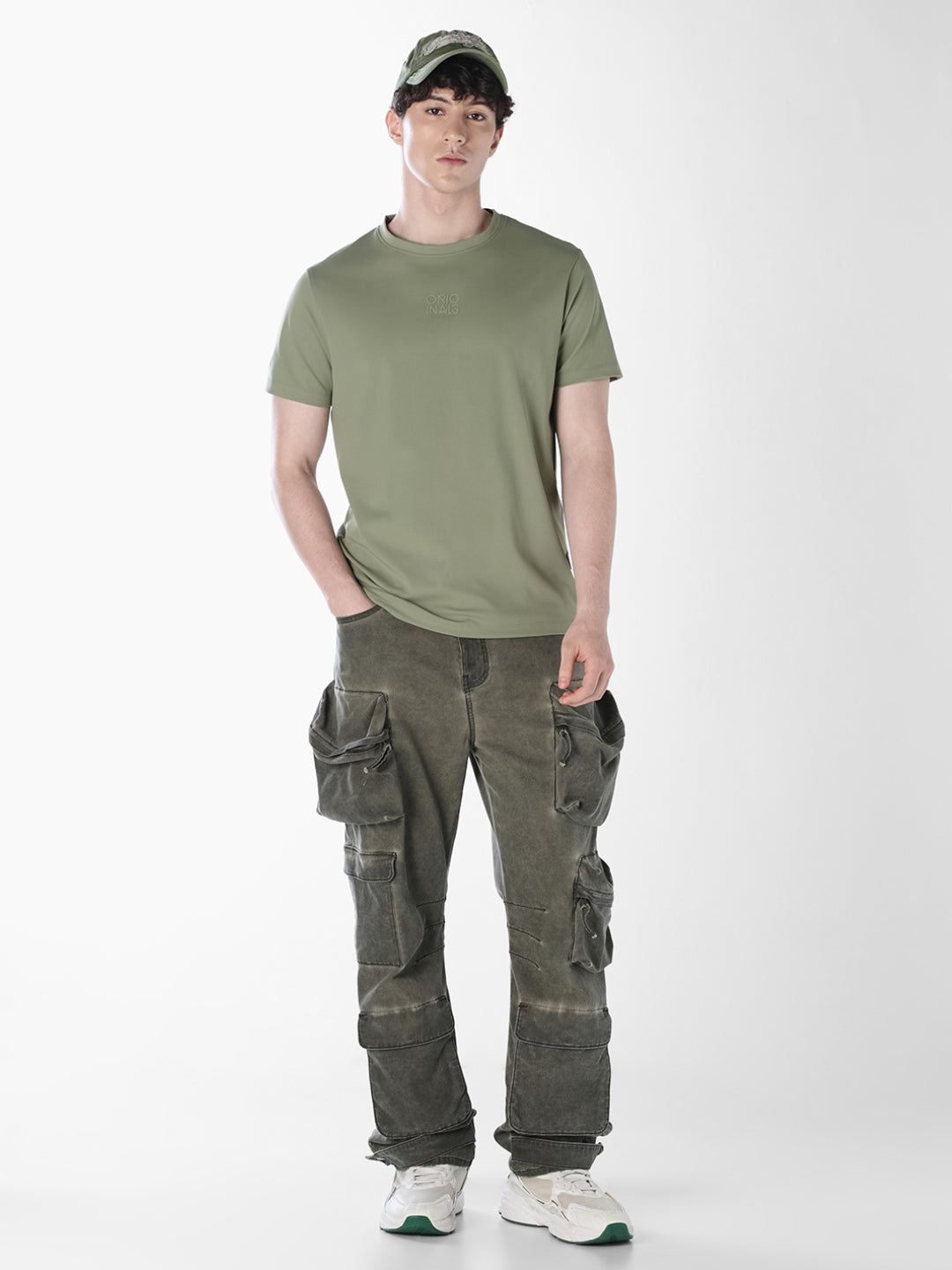 Green Tonal Logo Print T-shirt