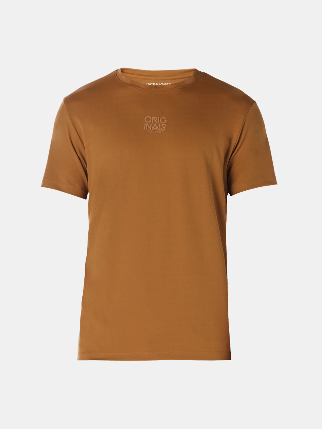 Golden Brown Tonal Logo Print T-shirt