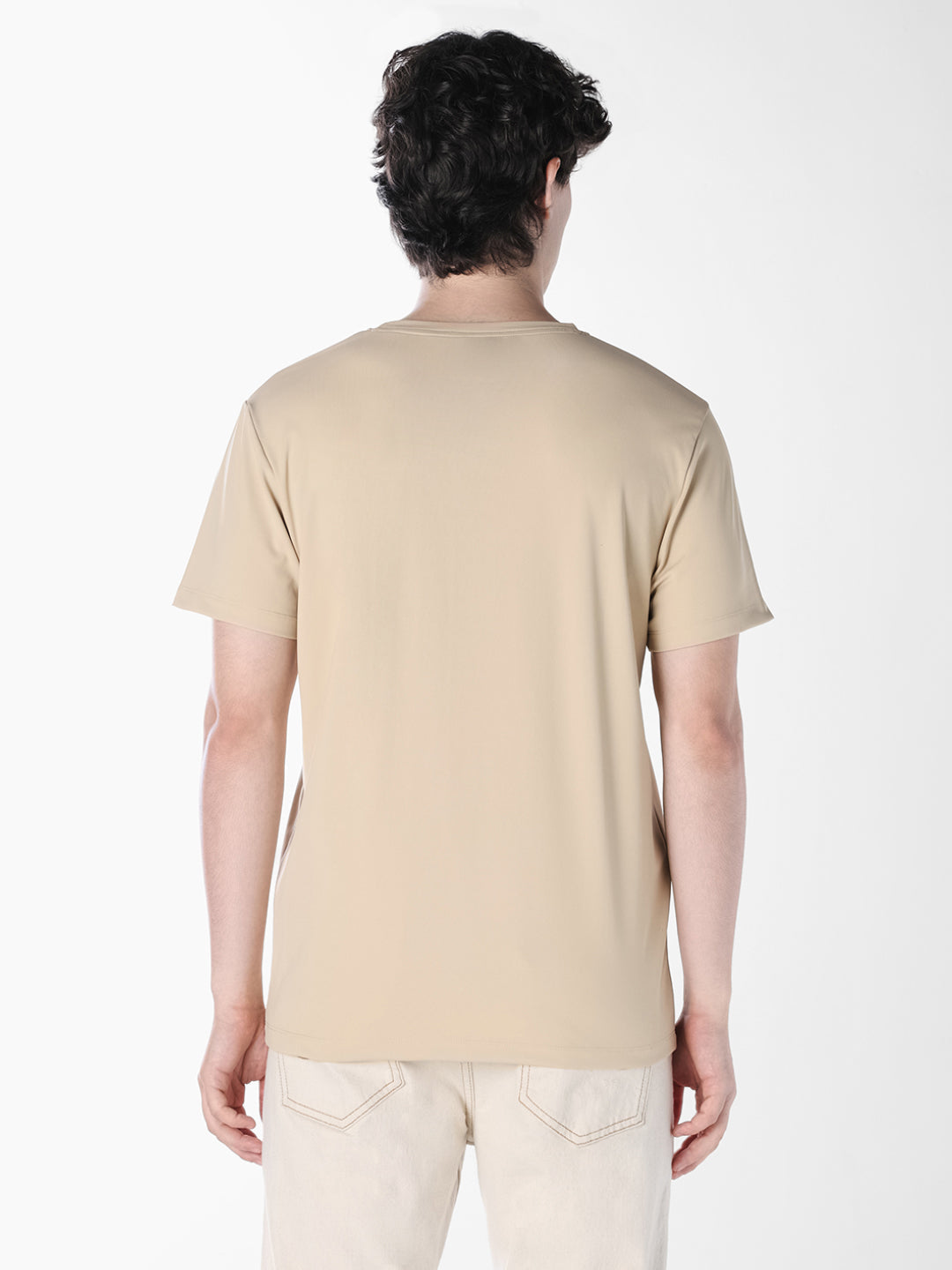Light Brown Tonal Logo Print T-shirt