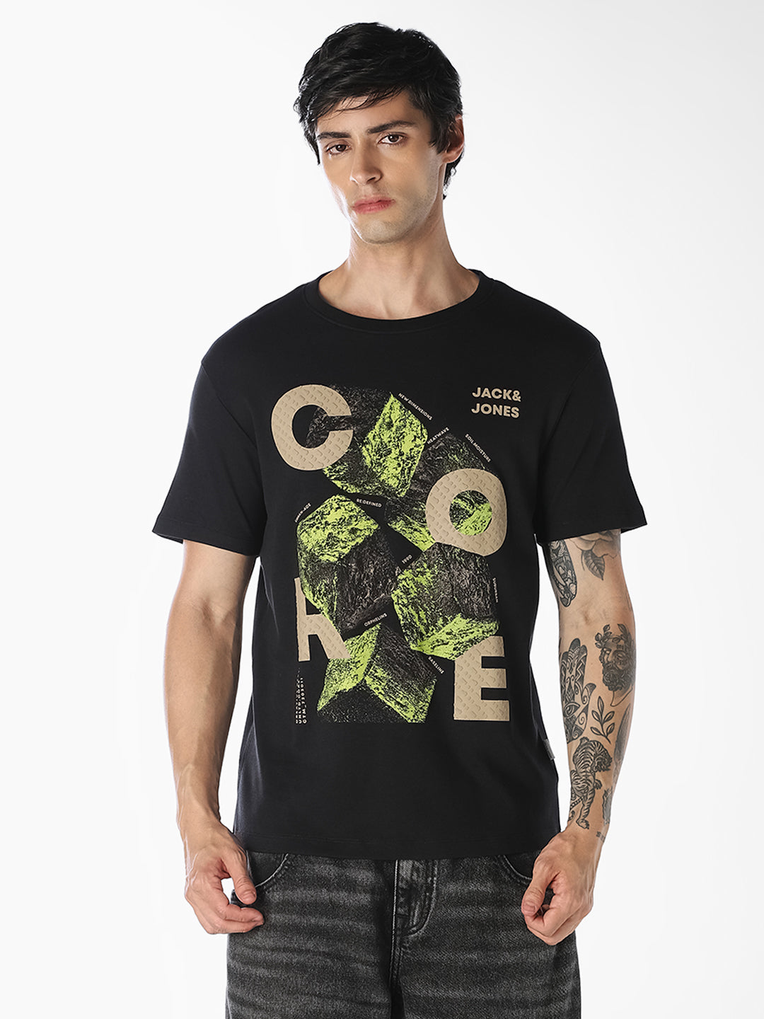Black Graphic Print T-Shirt