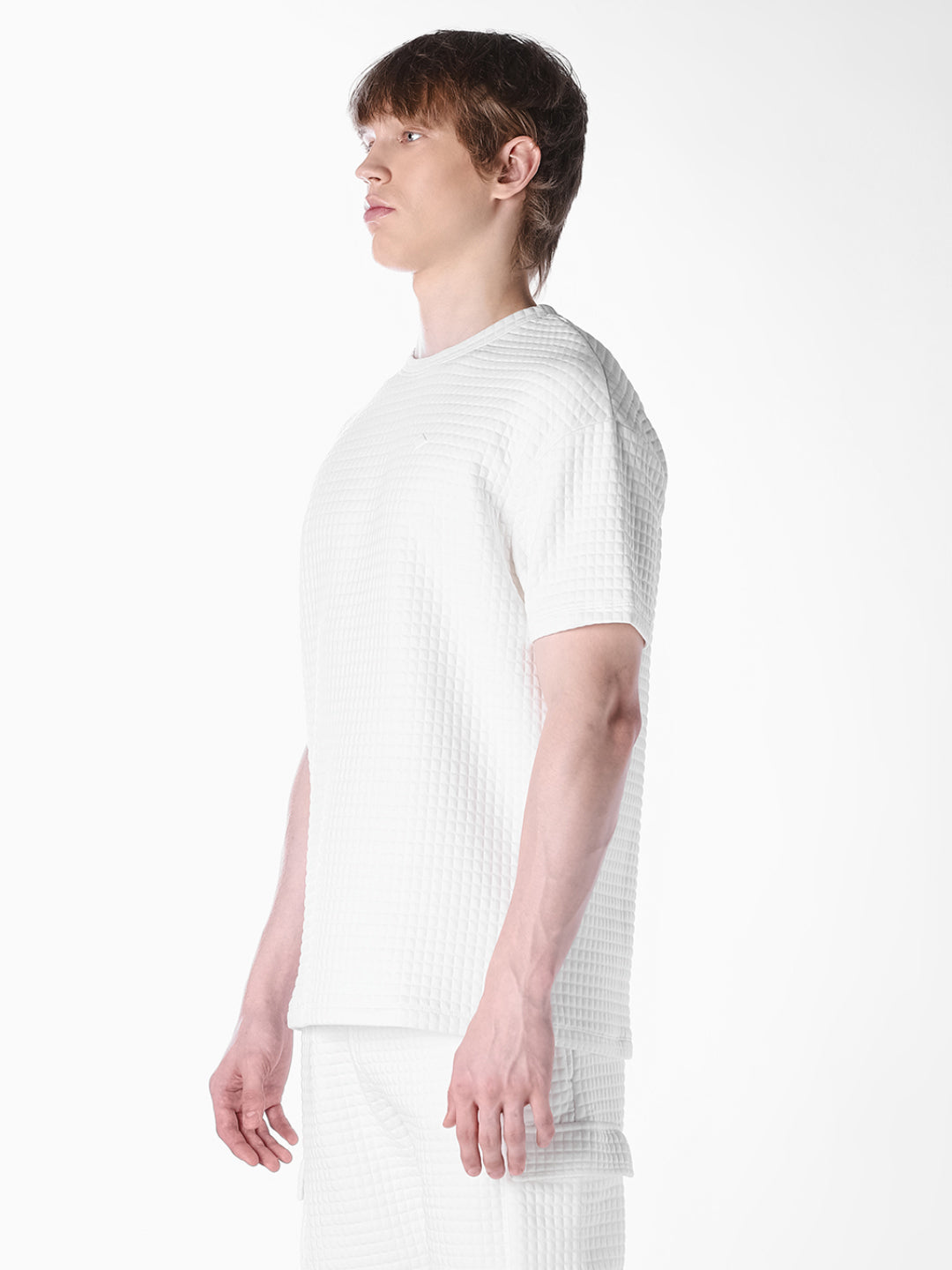 White Solid Oversized Fit T-shirt