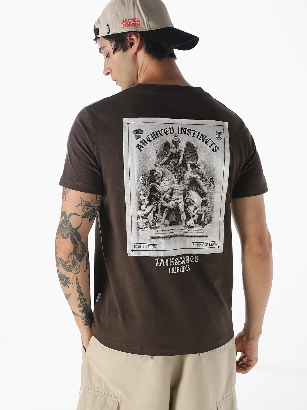 Brown Logo Print T-Shirt