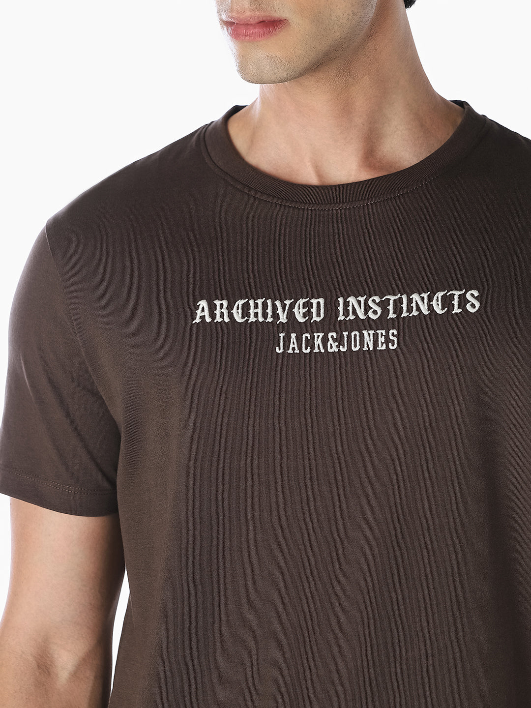 Brown Logo Print T-Shirt