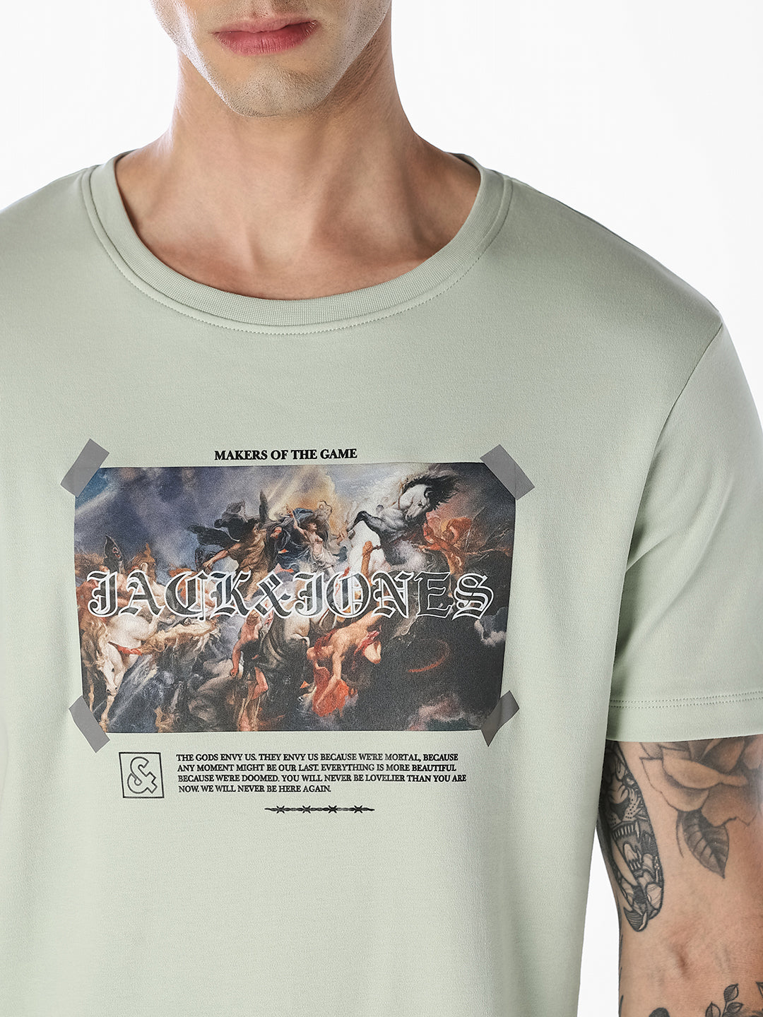 Mint Green Graphic Print T-Shirt