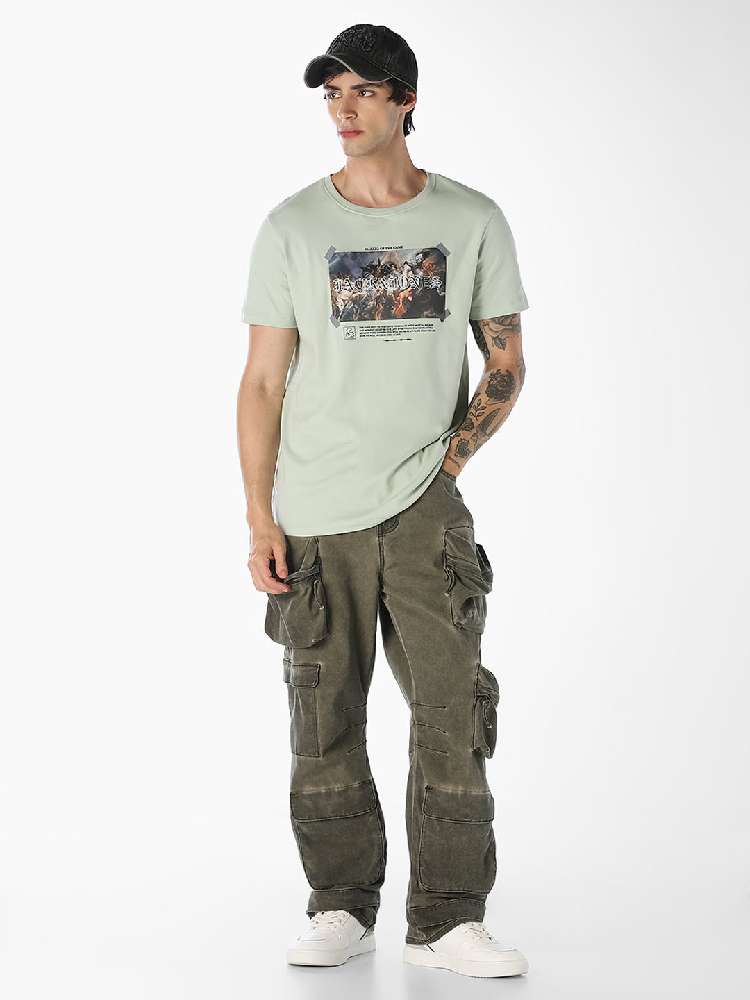 Mint Green Graphic Print T-Shirt