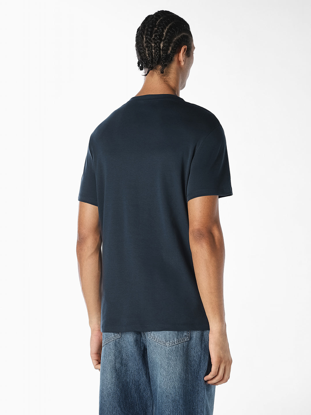 Navy Blue Graphic Print T-Shirt