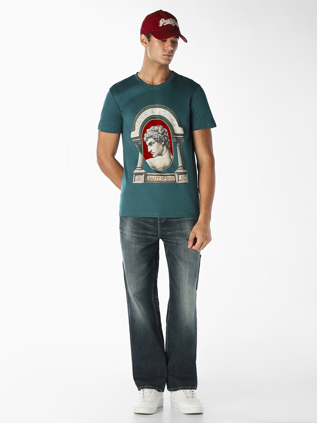 Turquoise Graphic Print T-Shirt