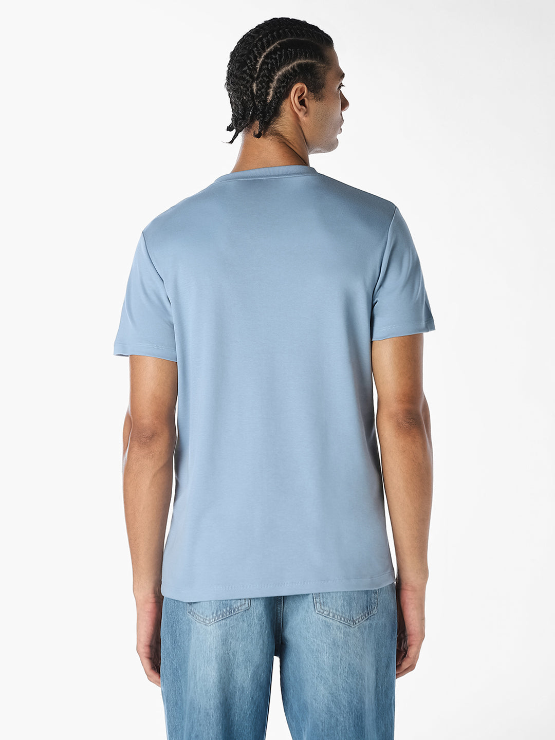 Blue Artwork Print T-shirt