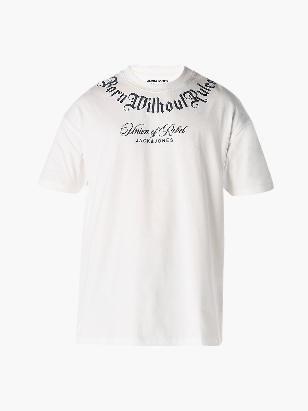 White Oversized Typography T-Shirt