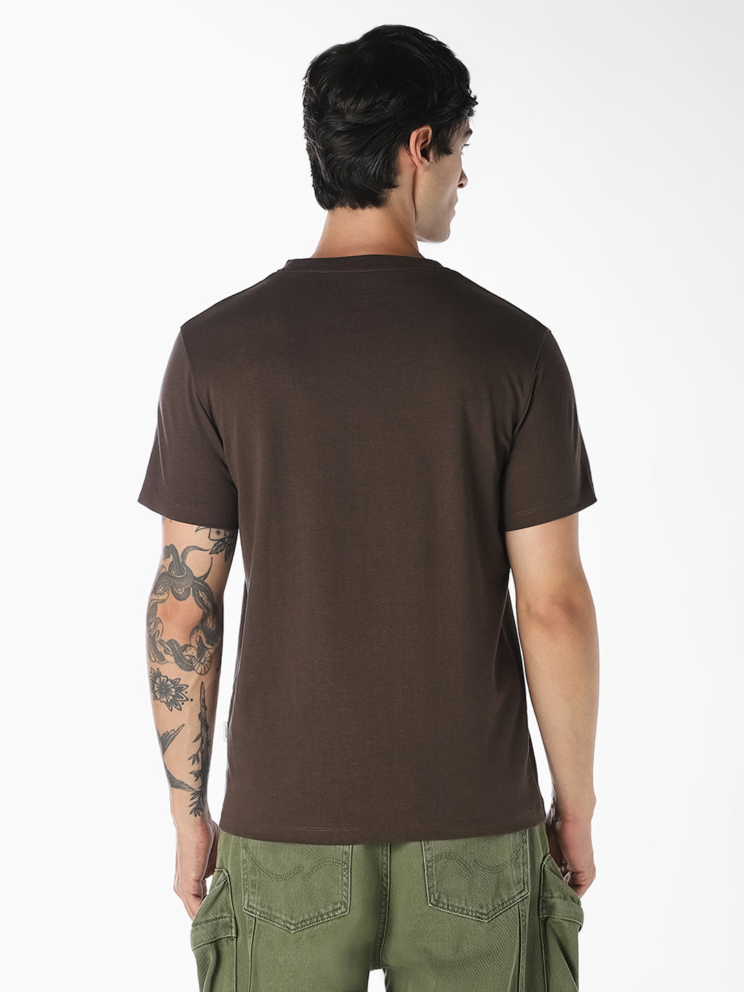 Brown Graphic Print T-Shirt