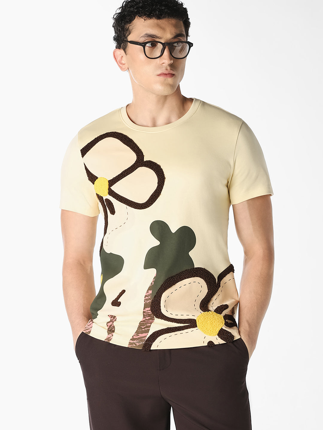 Floral Graphic Cotton T-Shirt