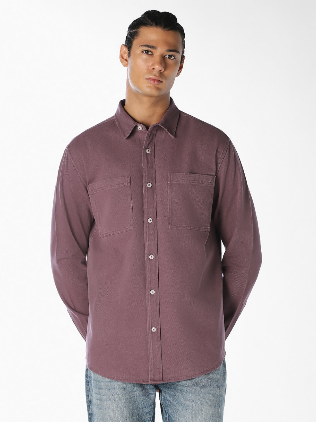 Textured Twill Cotton Shirt