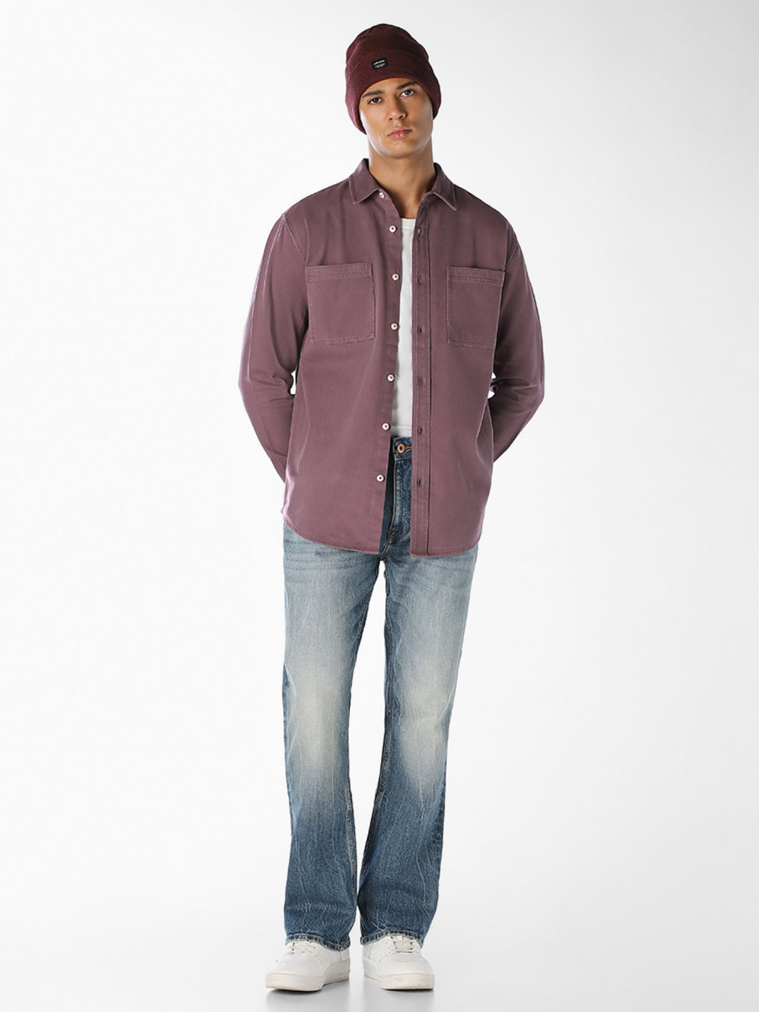 Textured Twill Cotton Shirt