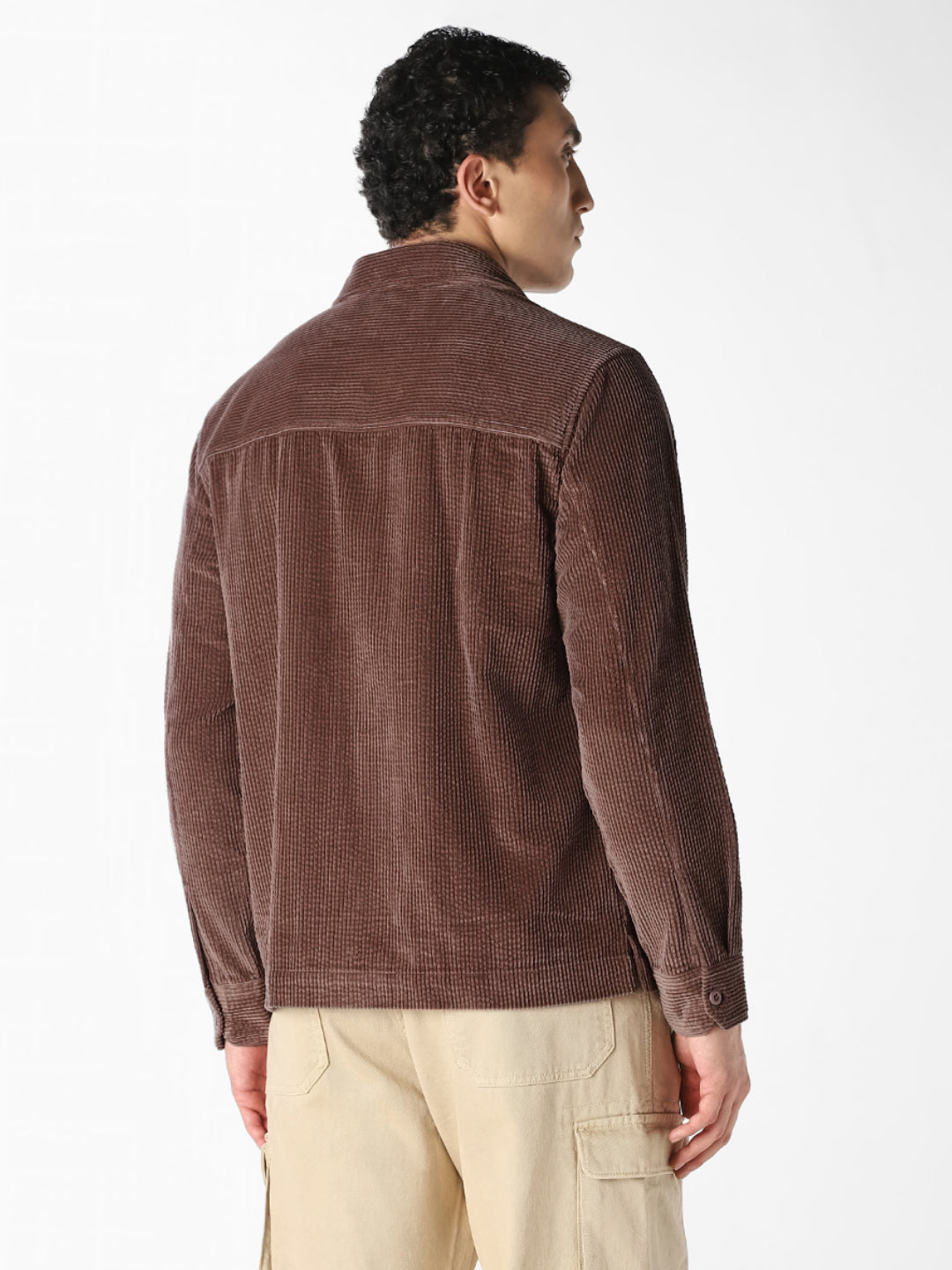 Brown Corduroy Oversized Shirt