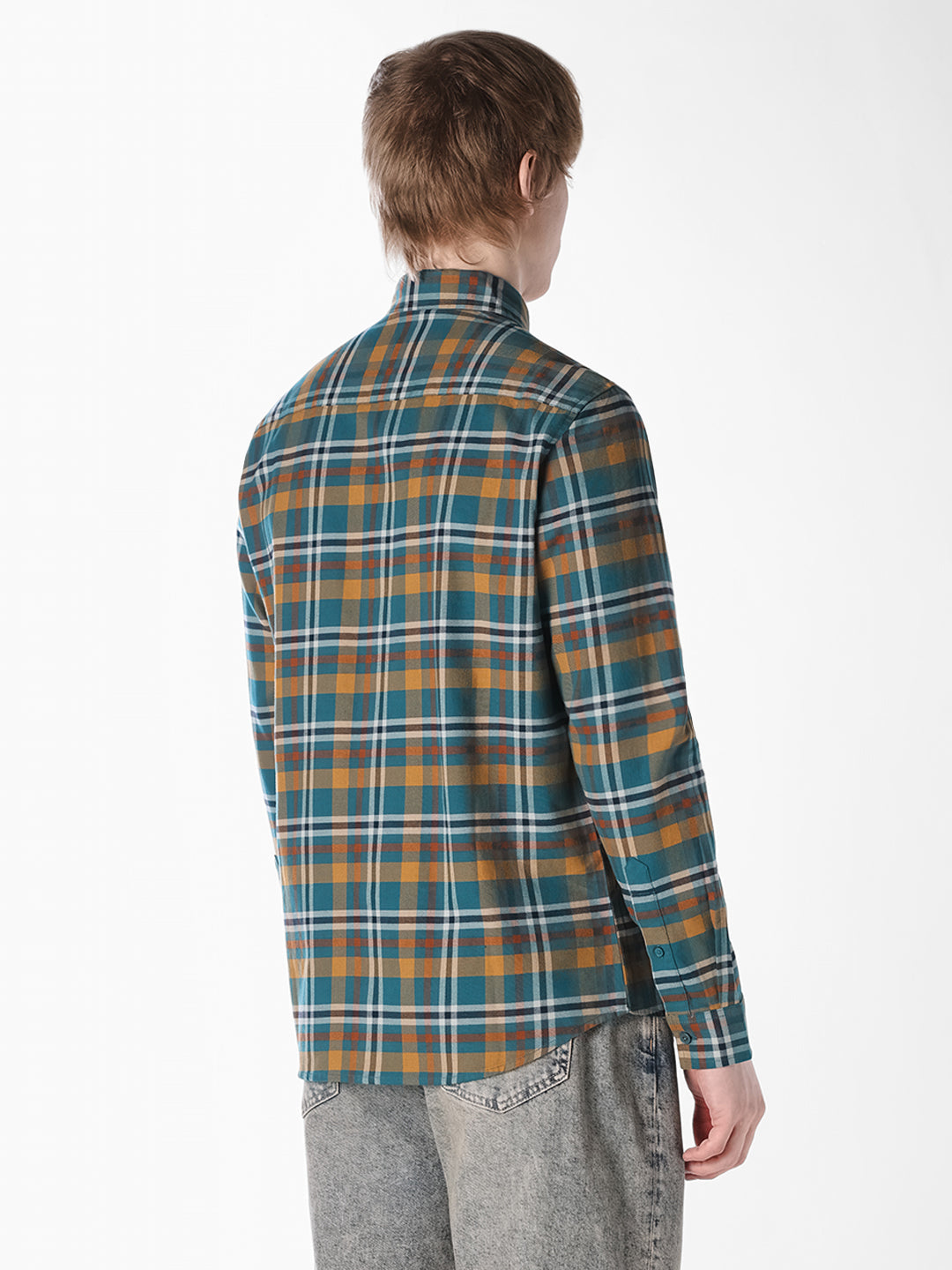 Multi-Colour Check Cotton Shirt