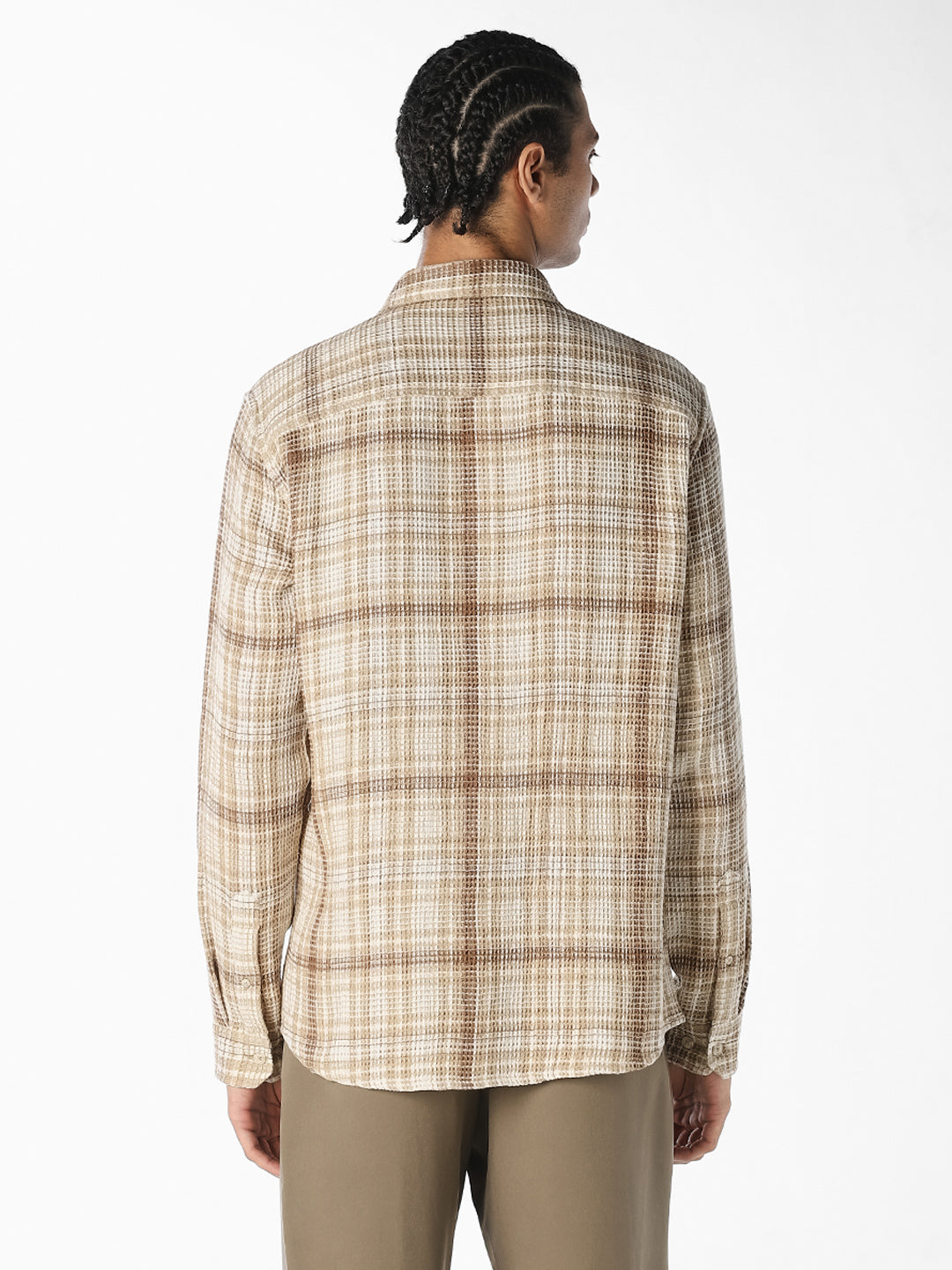 Check Print Cotton Shirt