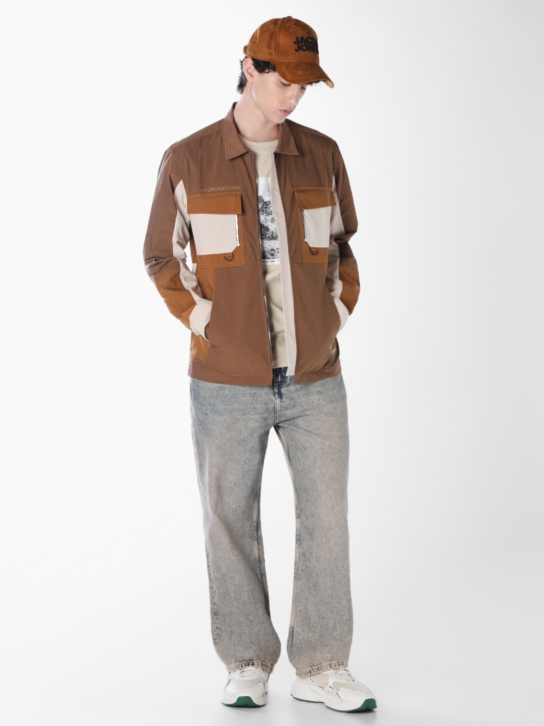 Colourblocked Utility Cotton Shirt