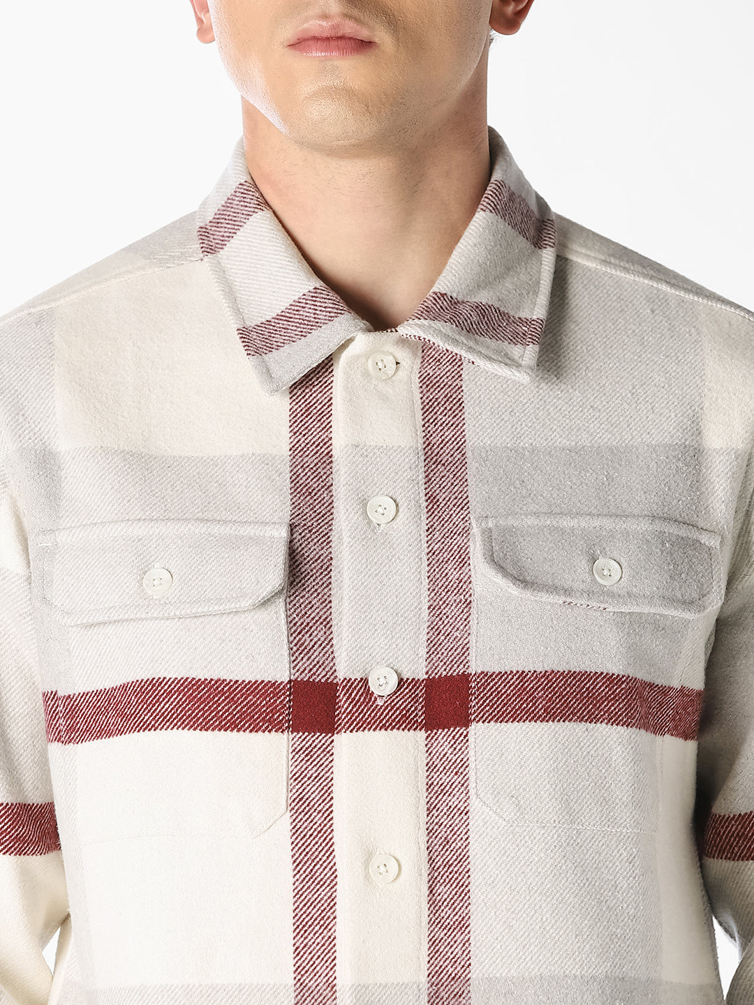 White Check Cotton Shirt