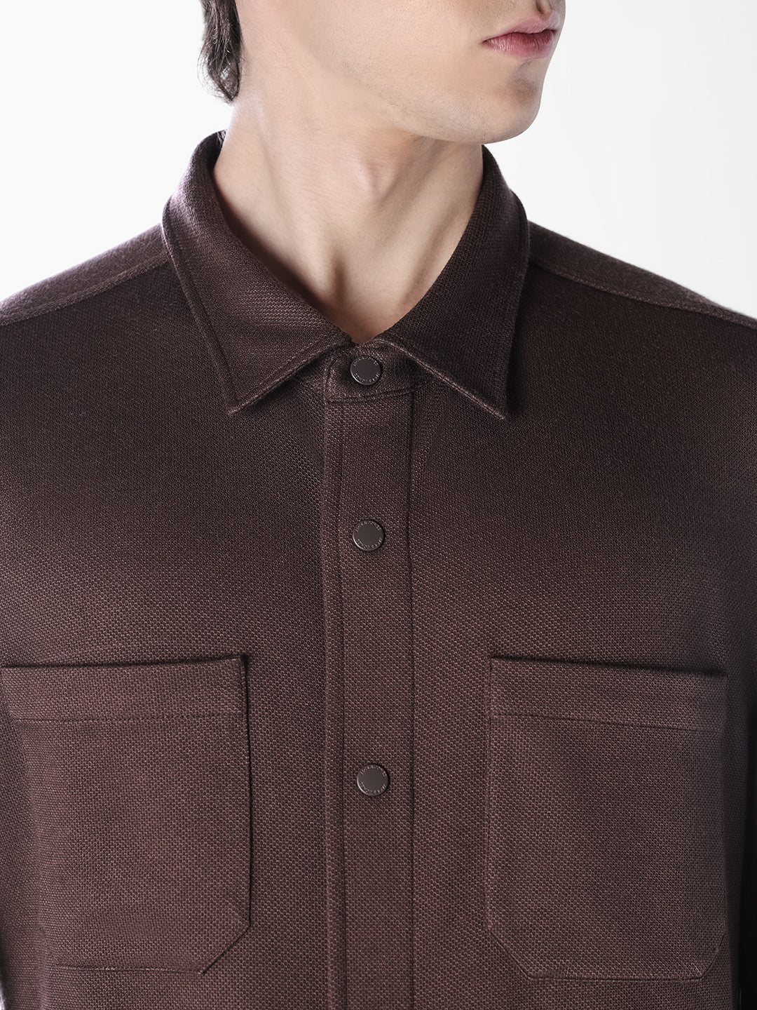 Dark Brown Cotton Shirt
