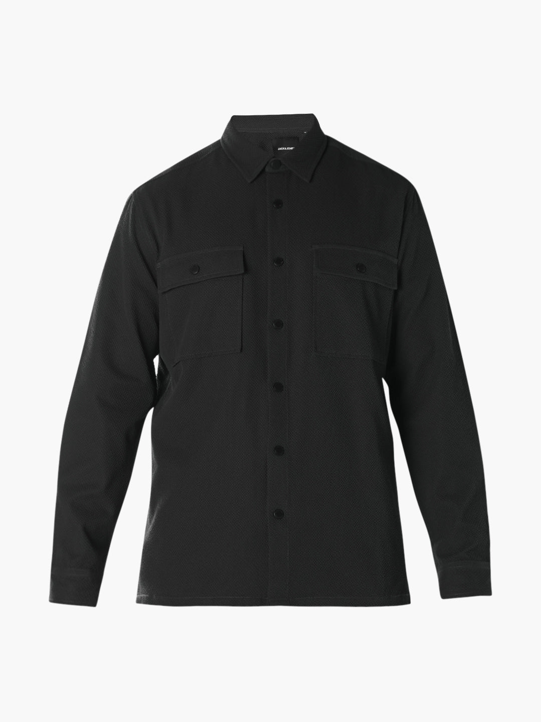 Black Utility Flap Pocket Shirt