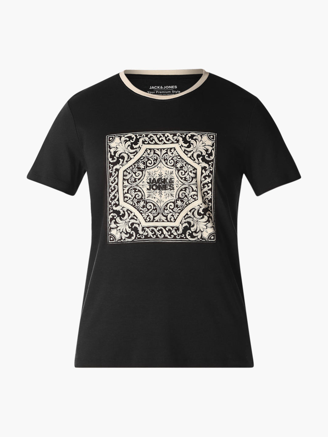 Black Graphic Print T-Shirt