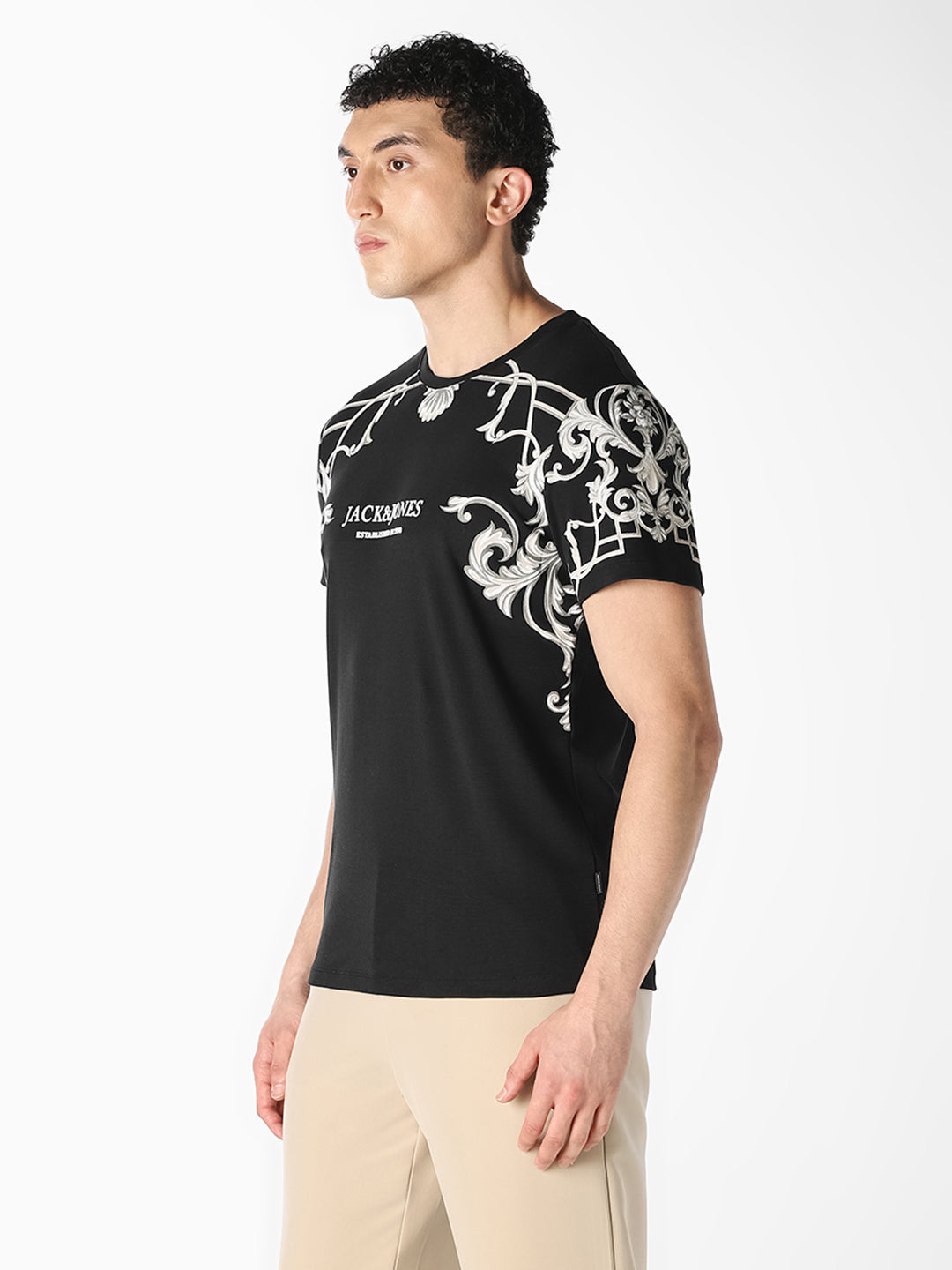 Black Graphic Print T-Shirt