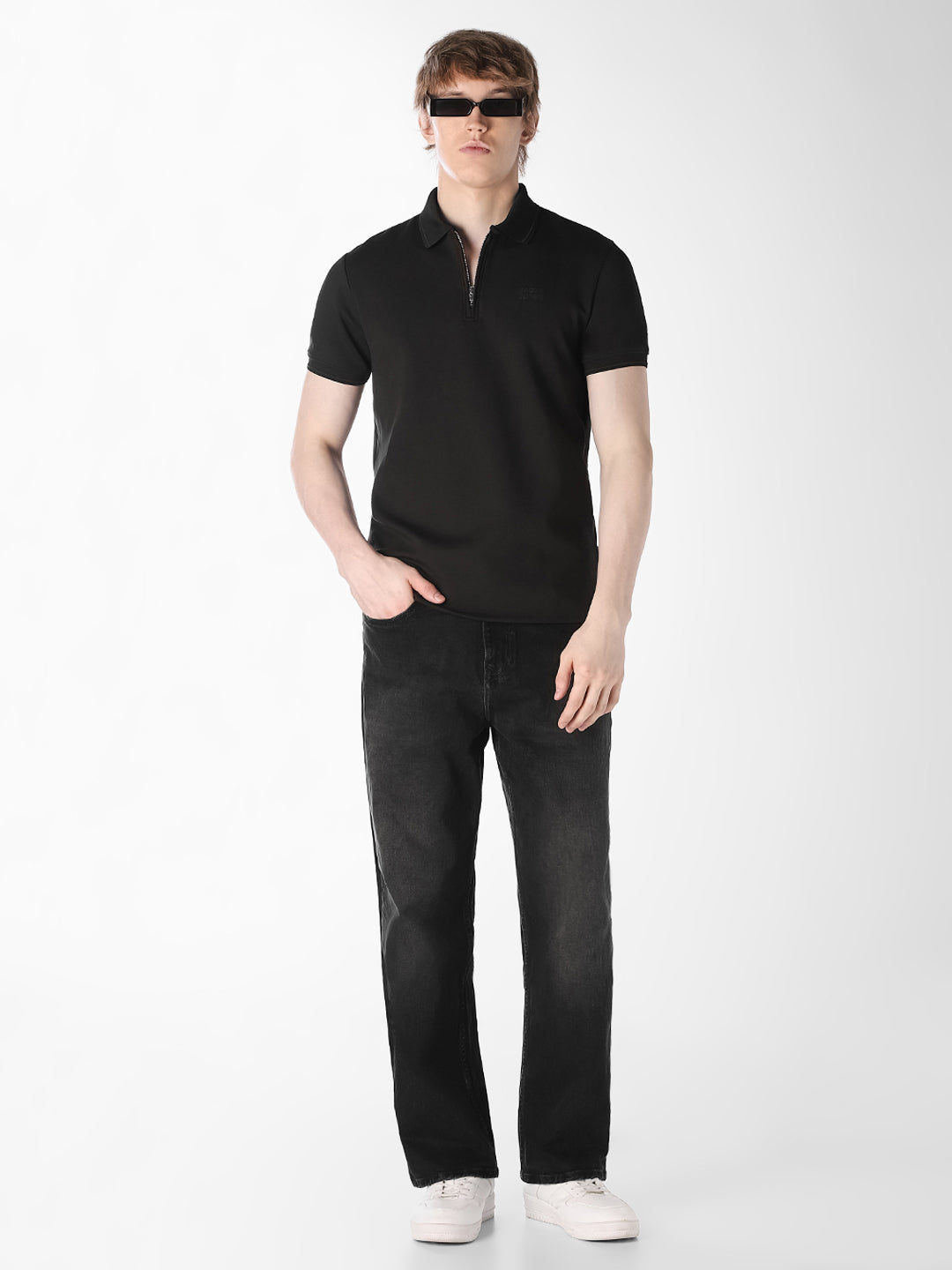 Black Knitted Polo