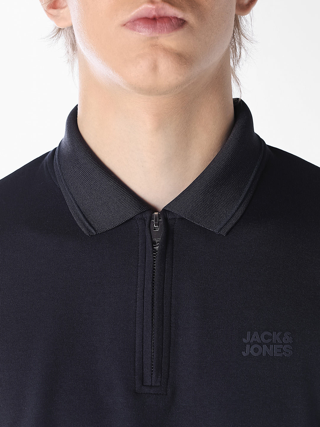 Dark Blue Knitted Polo