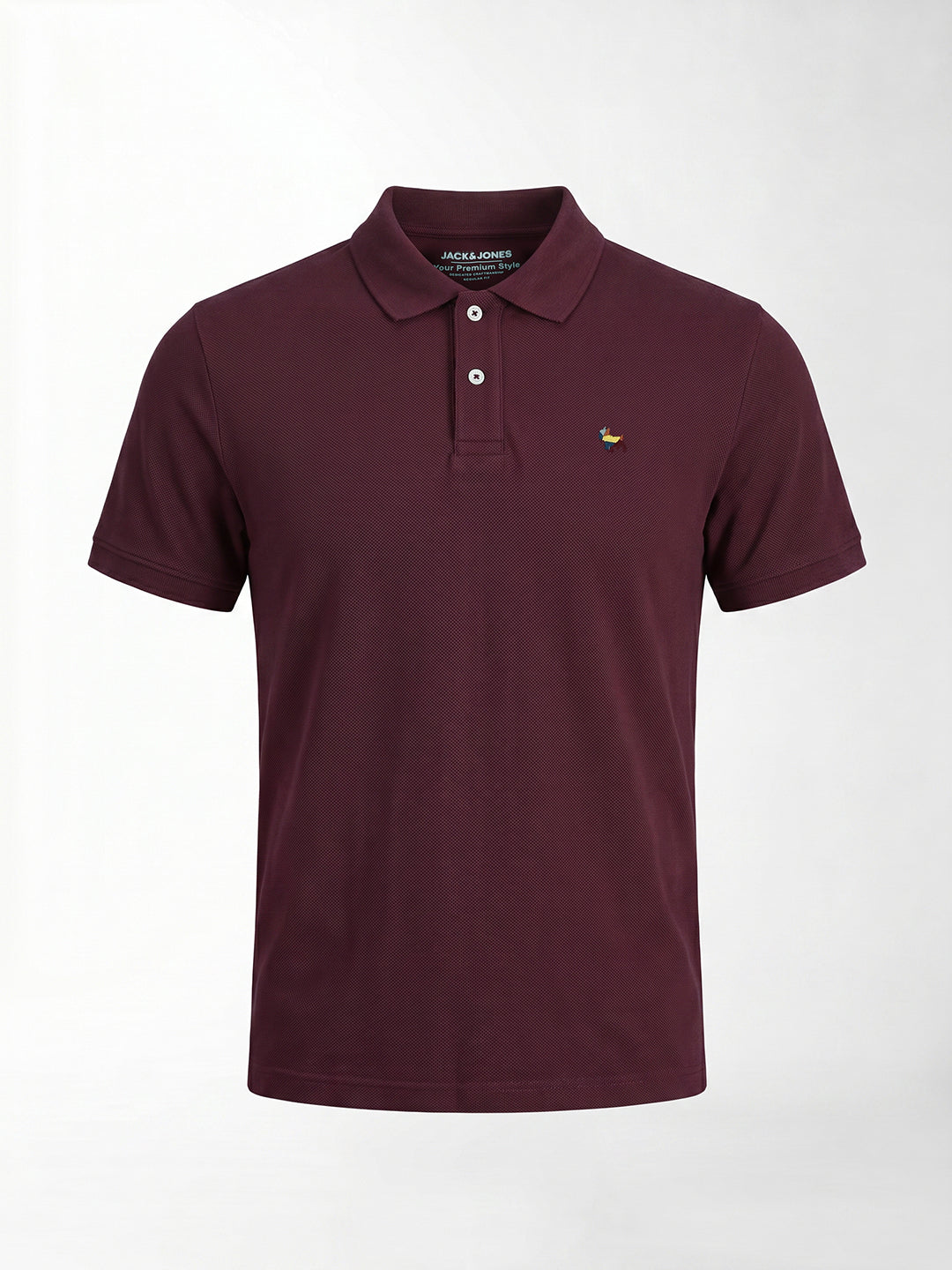 Burgundy Embroidered Polo