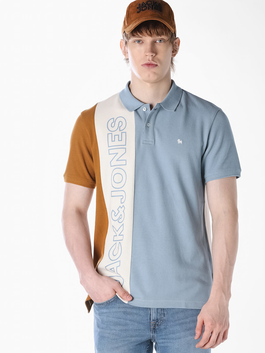 Colourblocked Cotton Polo
