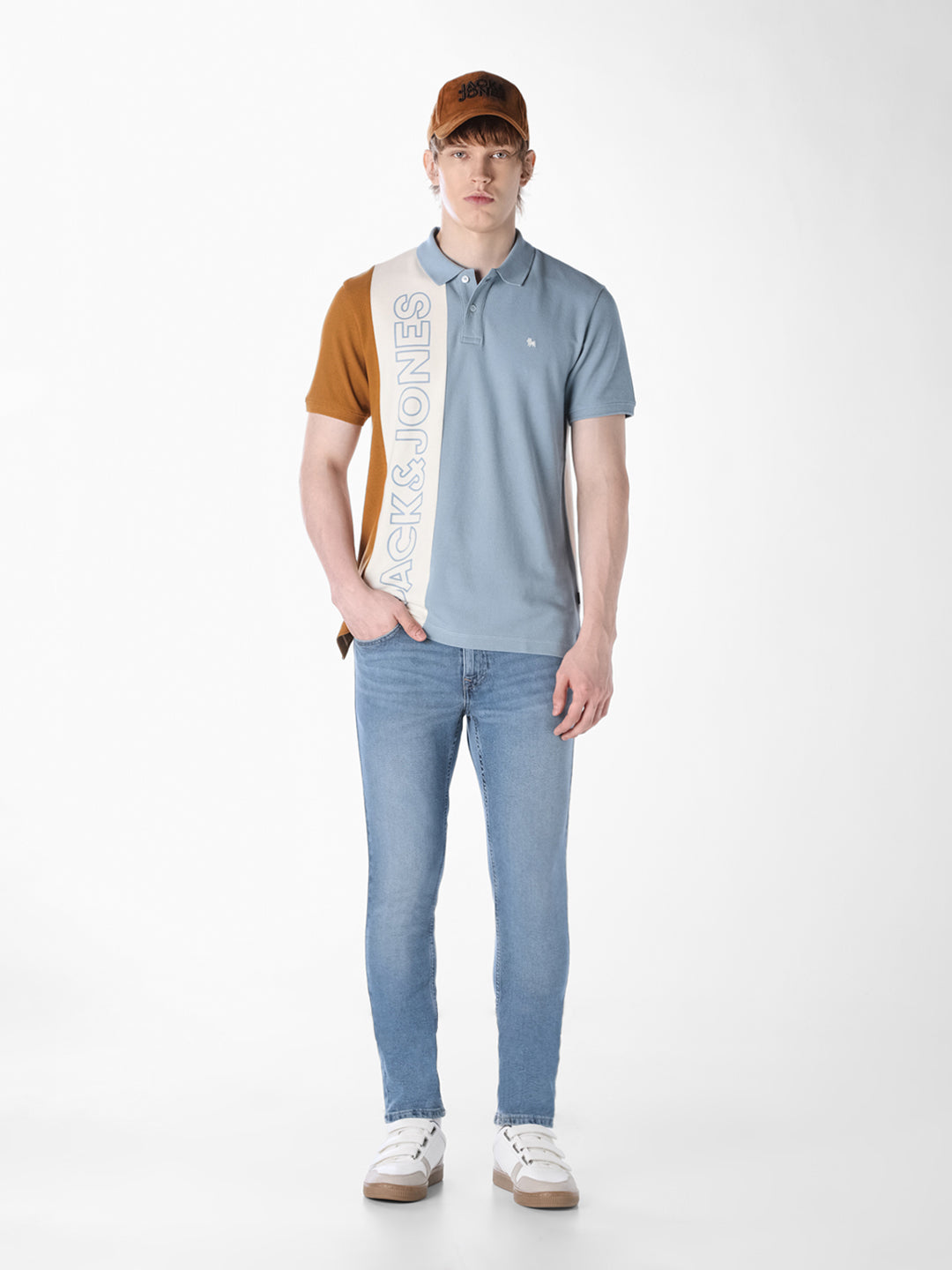 Colourblocked Cotton Polo