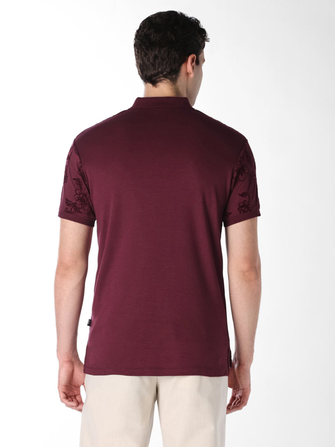 Floral Print Cotton Polo