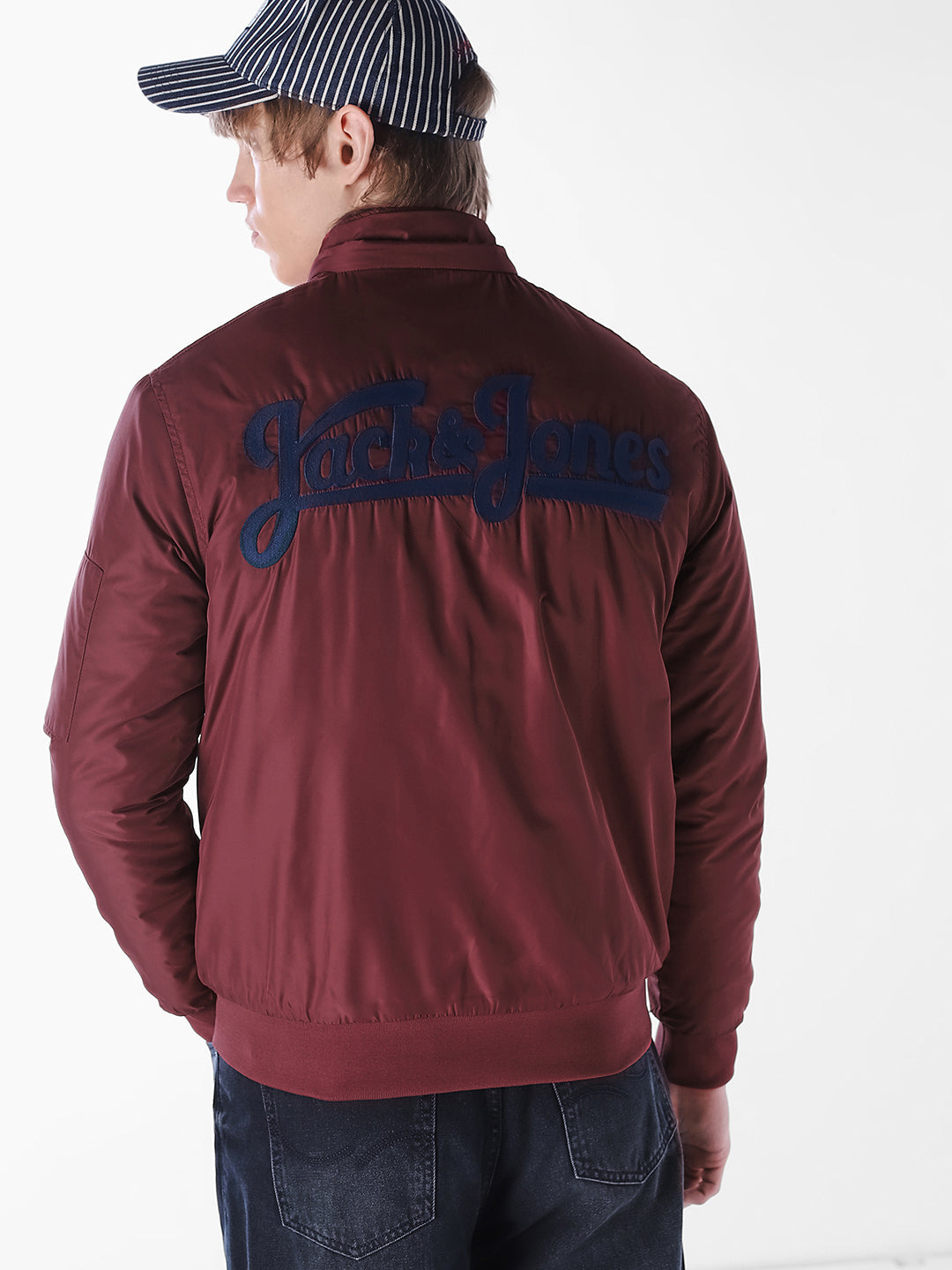 brick red Solid Regular Fit Jacket