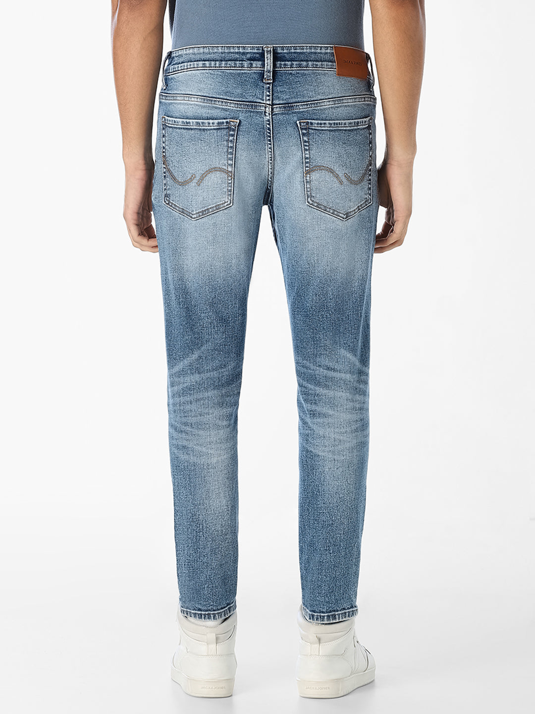 Light Blue Cropped Slim Fit Jeans