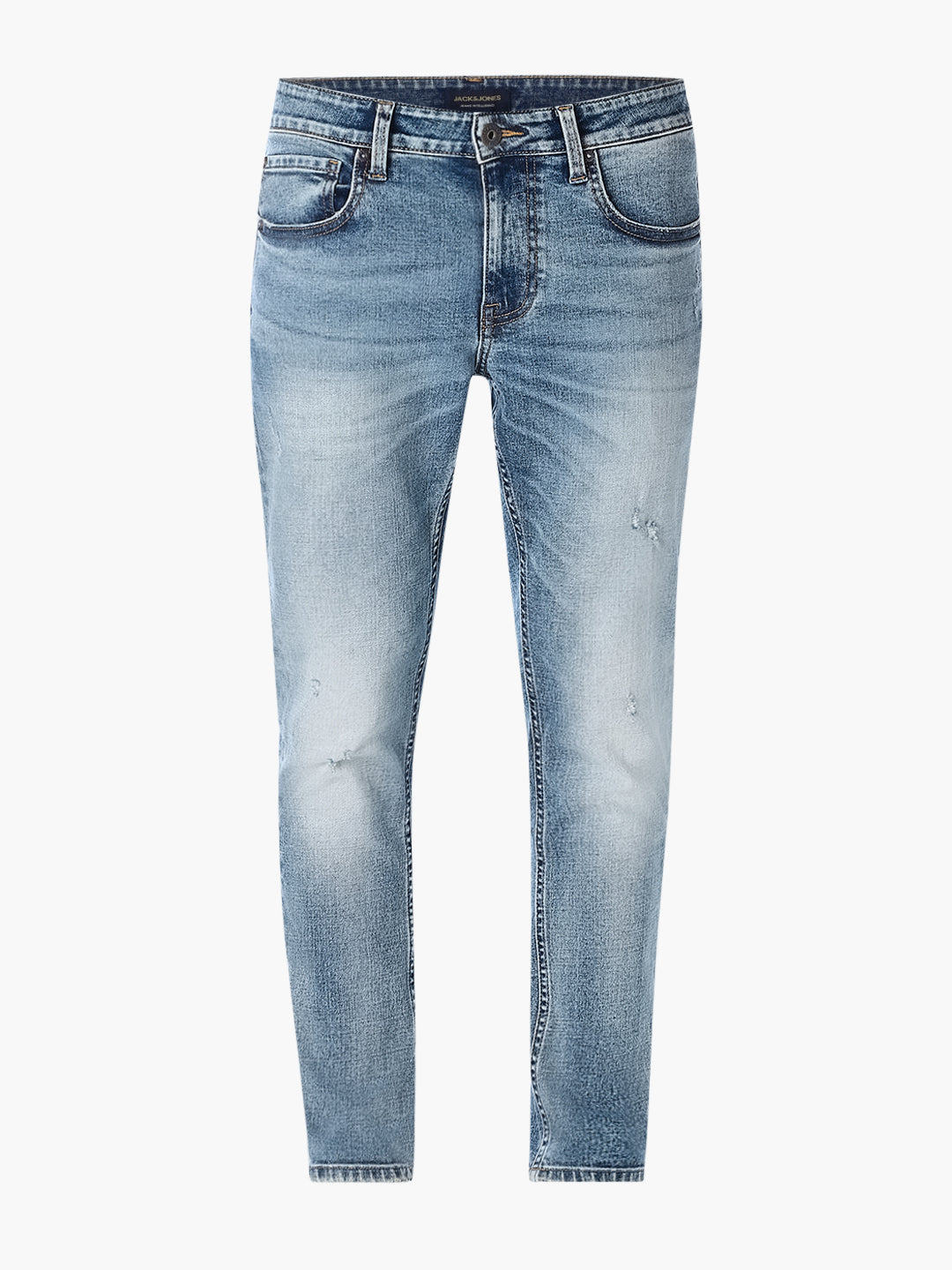 Light Blue Cropped Slim Fit Jeans