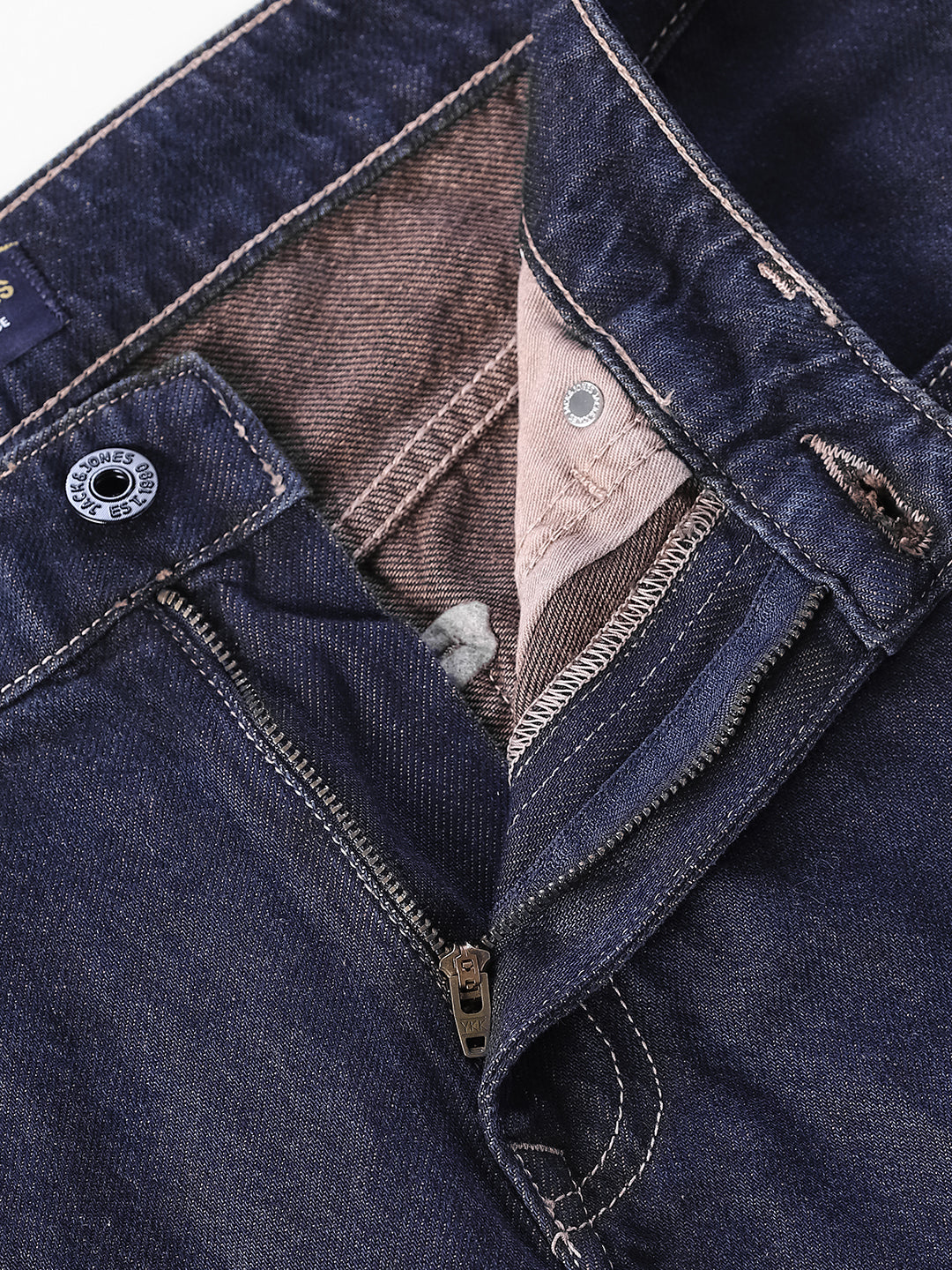 dark blue denim bootcut jeans
