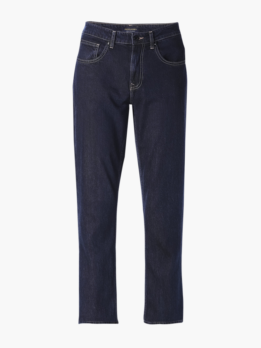 dark blue denim bootcut jeans